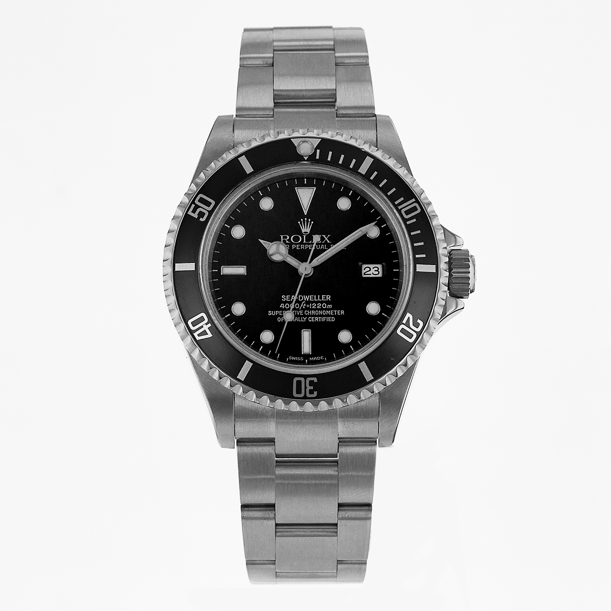 Rolex Sea-Dweller 16600 40mm Black Steel Diver Oyster Mens Watch 2003 Papers thumbnail 2
