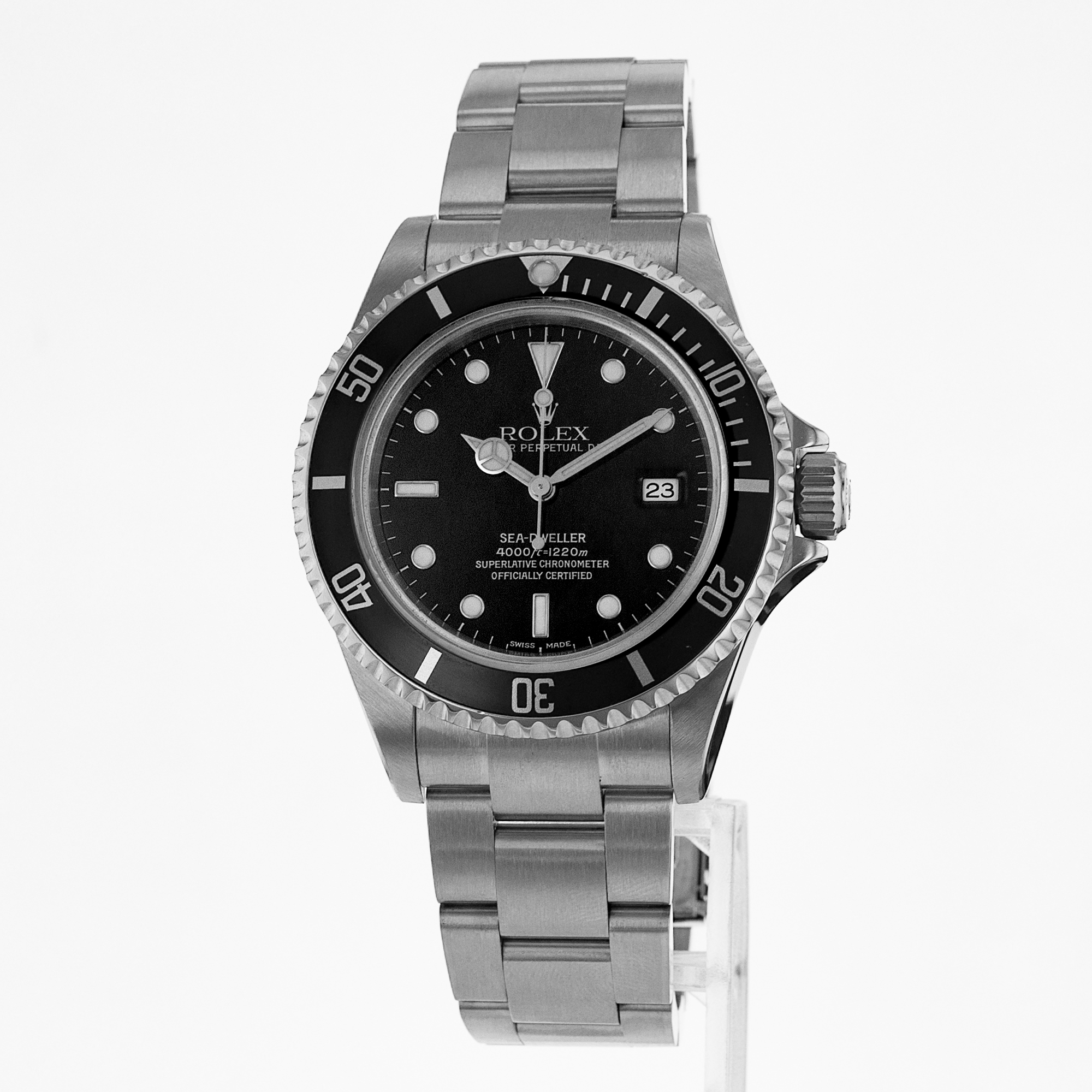 Rolex Sea-Dweller 16600 40mm Black Steel Diver Oyster Mens Watch 2003 Papers thumbnail 4