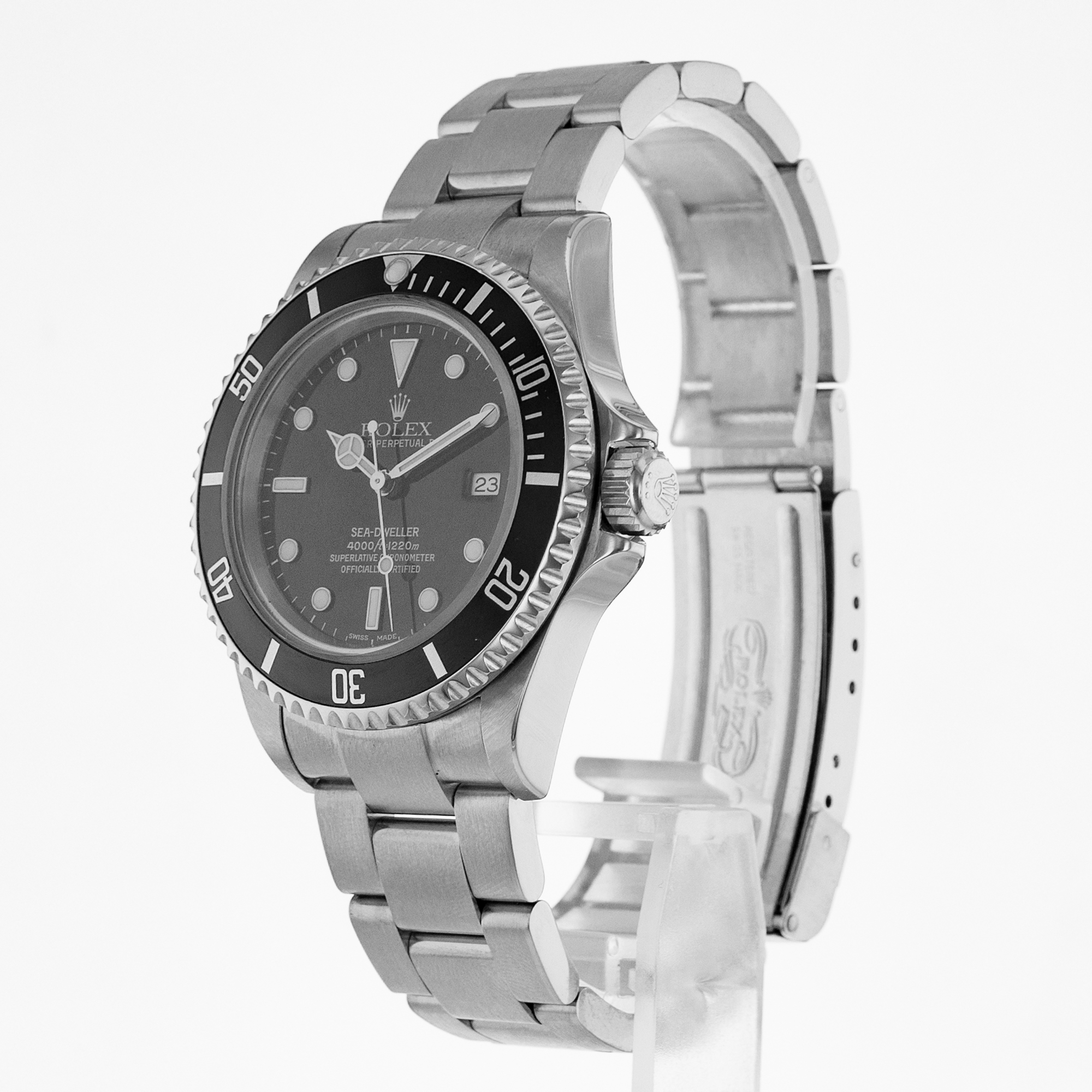 Rolex Sea-Dweller 16600 40mm Black Steel Diver Oyster Mens Watch 2003 Papers thumbnail 5