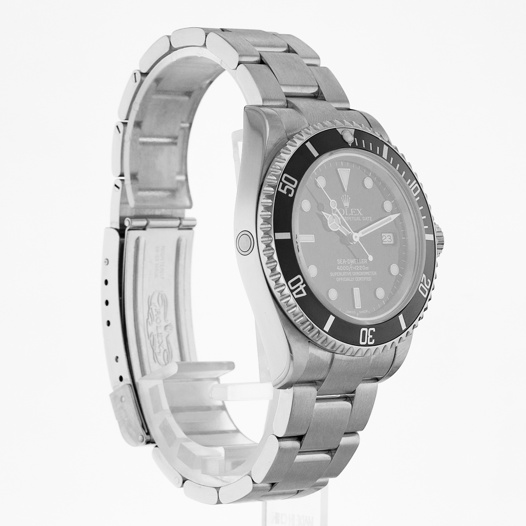 Rolex Sea-Dweller 16600 40mm Black Steel Diver Oyster Mens Watch 2003 Papers thumbnail 8