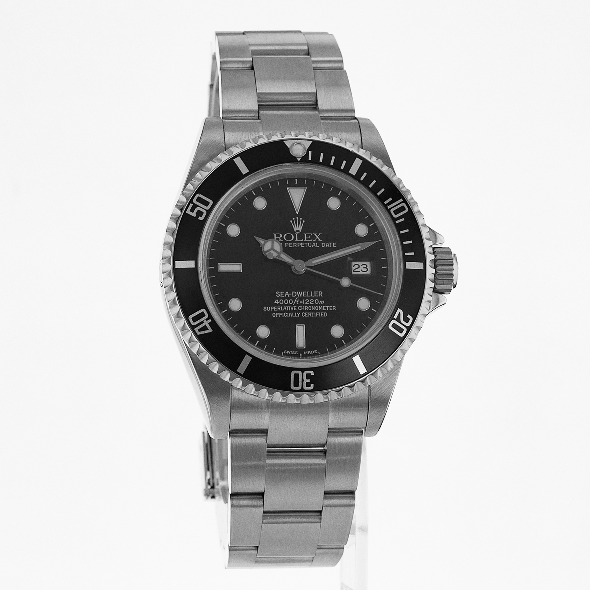 Rolex Sea-Dweller 16600 40mm Black Steel Diver Oyster Mens Watch 2003 Papers thumbnail 9