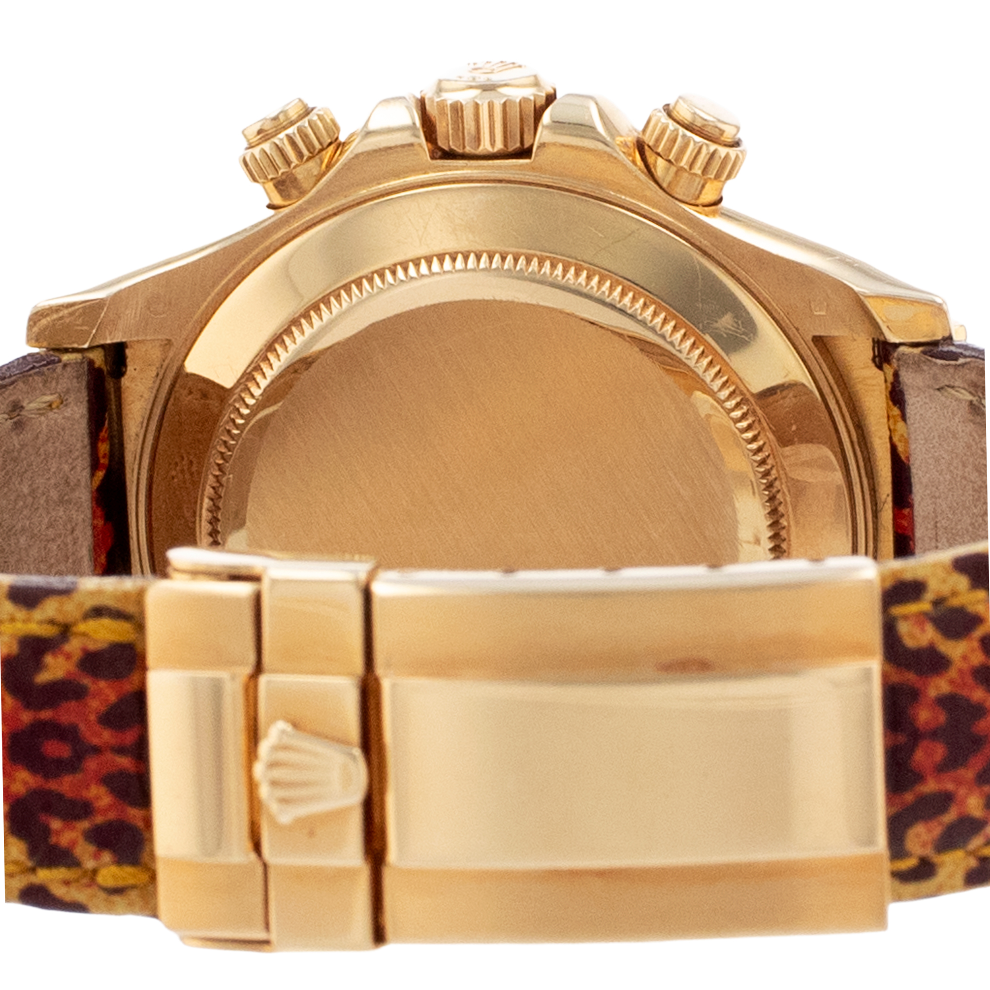 Rolex Daytona 116598 SACO Cosmograph Leopard Diamond Orange Yellow Gold Watch thumbnail 10