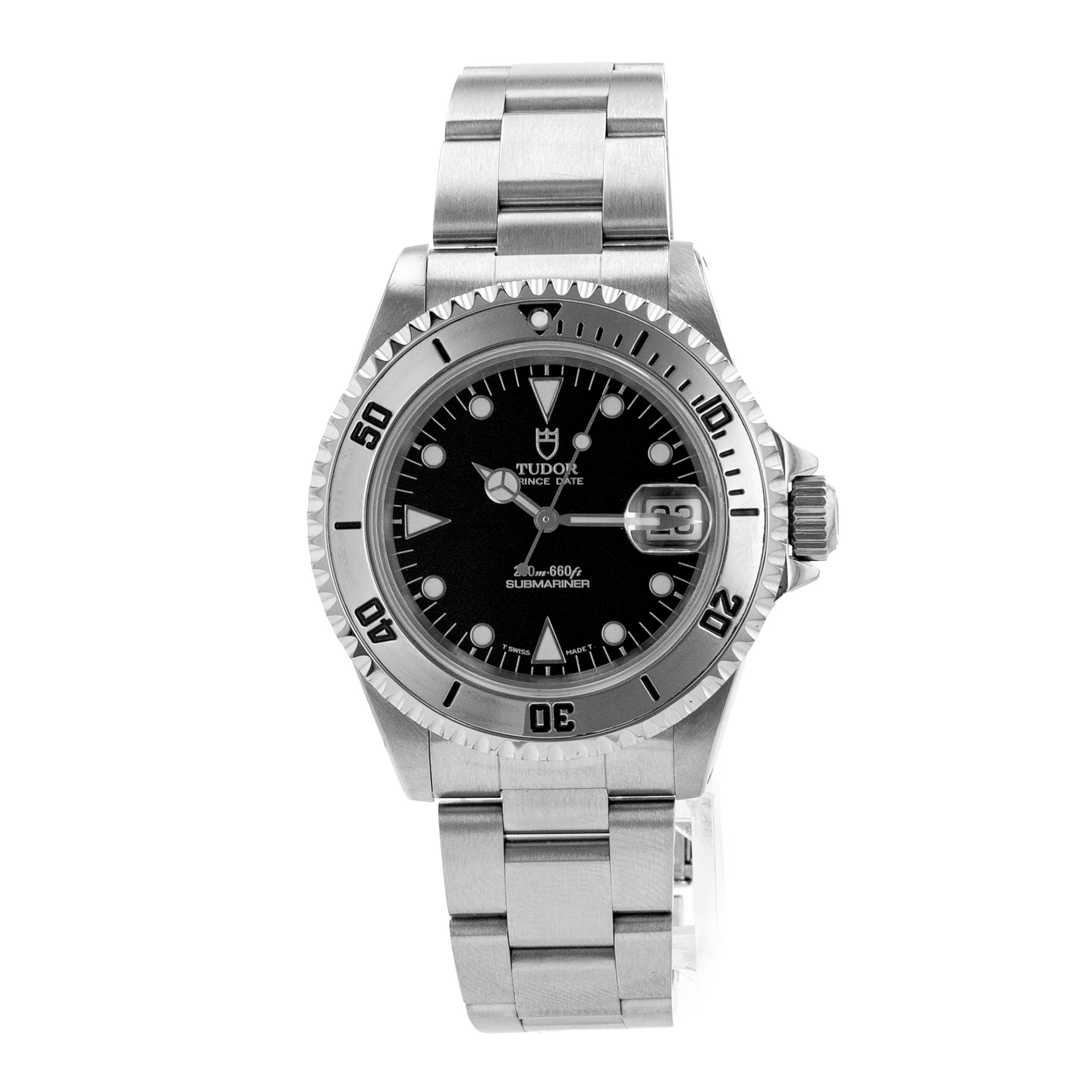 Tudor Submariner 79190 Prince Date 40mm Stainless Steel Oyster Mens Watch 1993 thumbnail 4