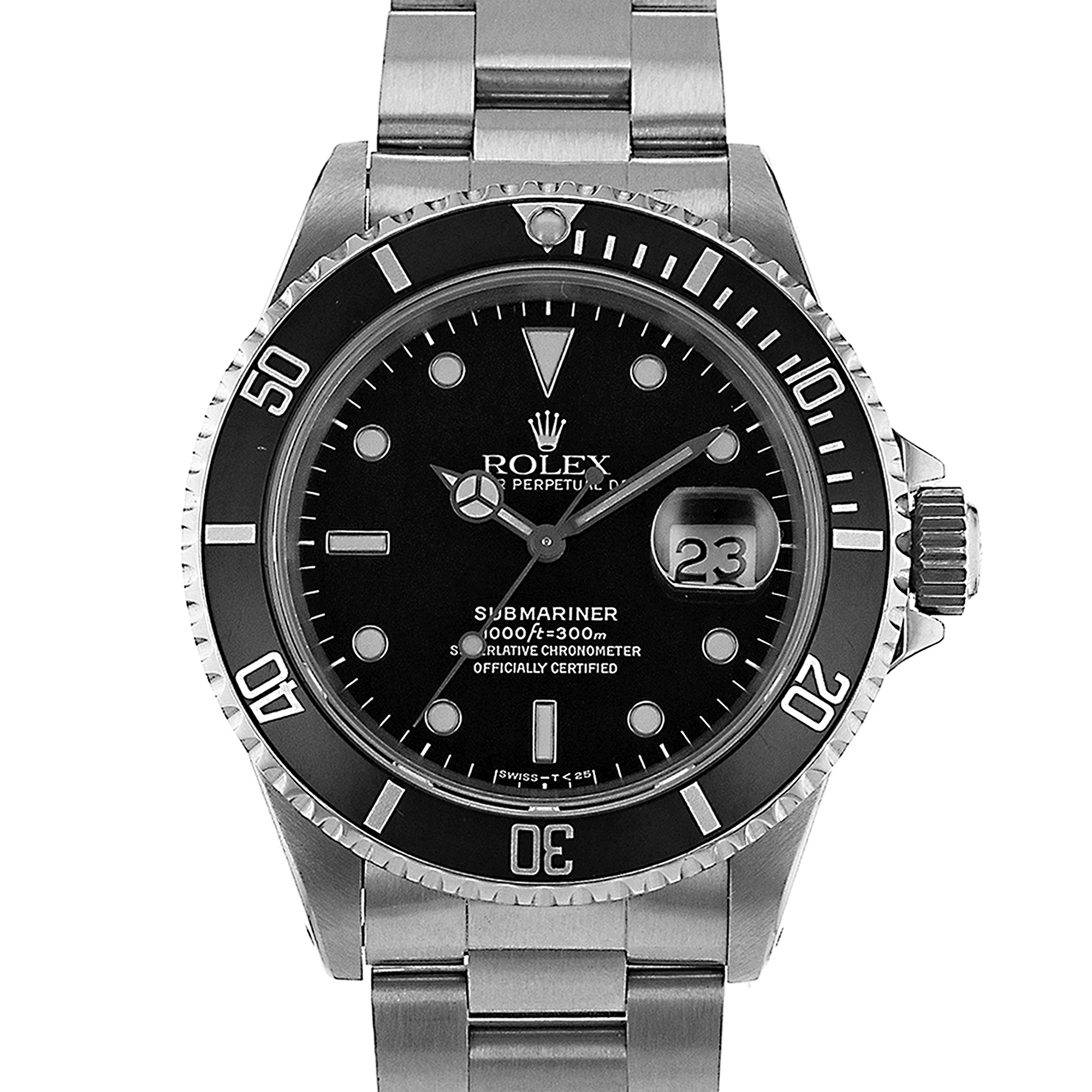 Rolex Submariner 16610 40mm Black Diver Stainless Steel Oyster Mens Watch 1993 thumbnail 1