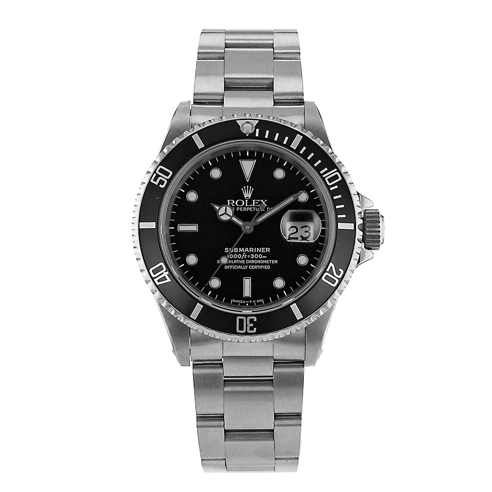 Rolex Submariner 16610 40mm Black Diver Stainless Steel Oyster Mens Watch 1993 thumbnail 2