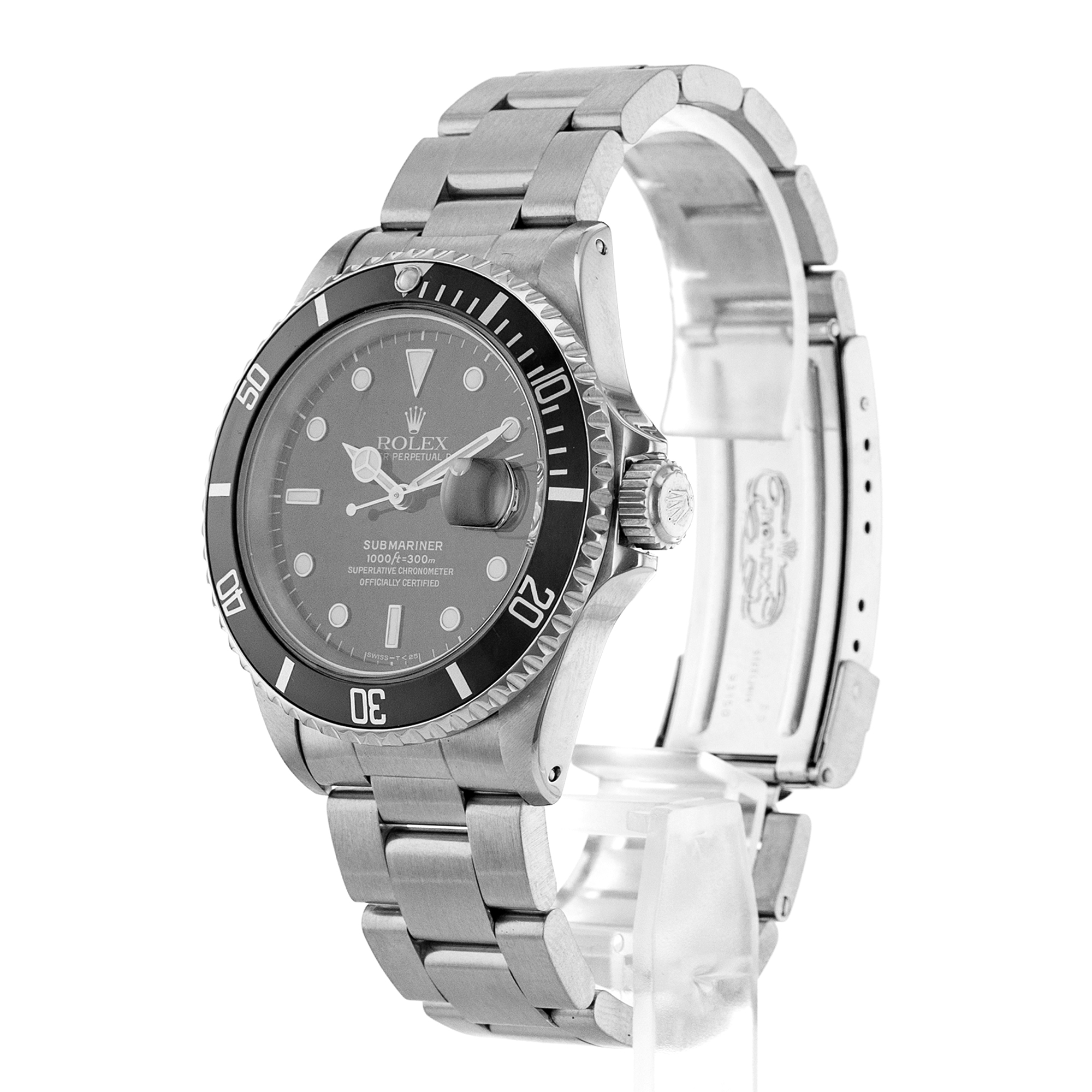 Rolex Submariner 16610 40mm Black Diver Stainless Steel Oyster Mens Watch 1993 thumbnail 5