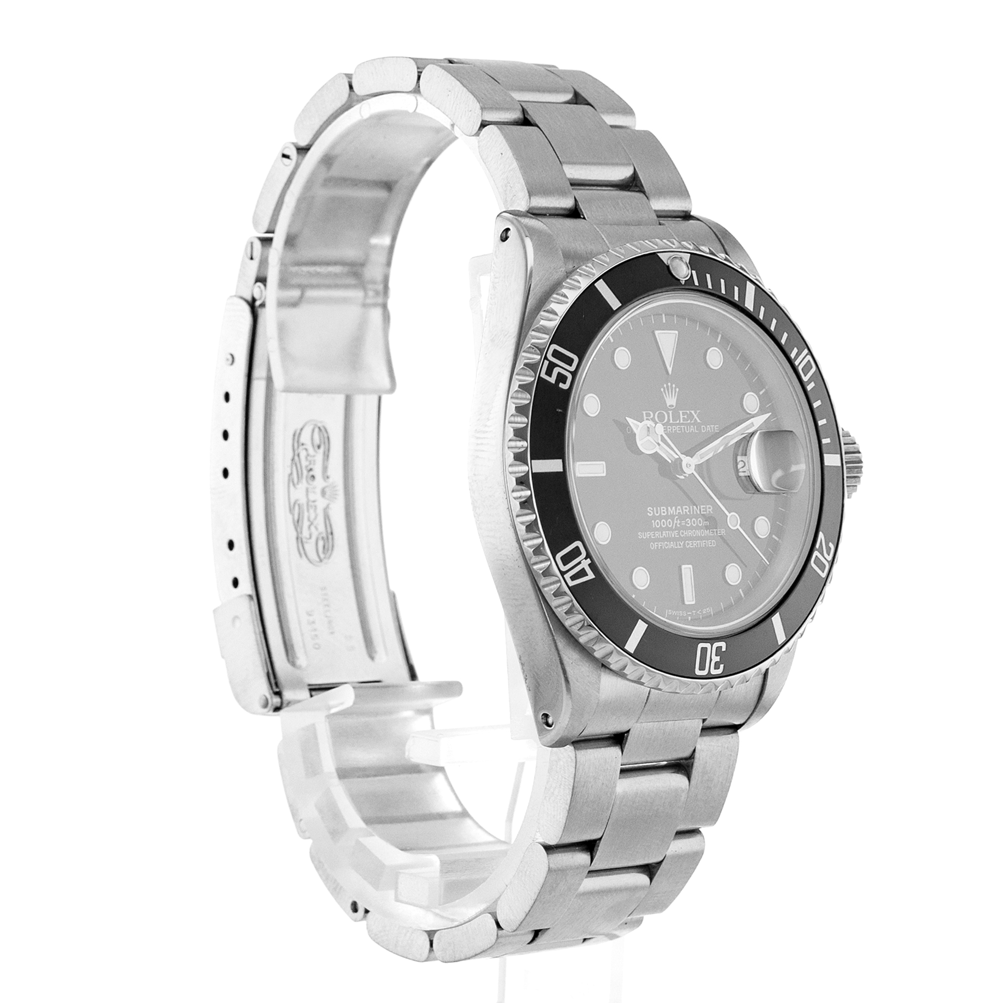 Rolex Submariner 16610 40mm Black Diver Stainless Steel Oyster Mens Watch 1993 thumbnail 8