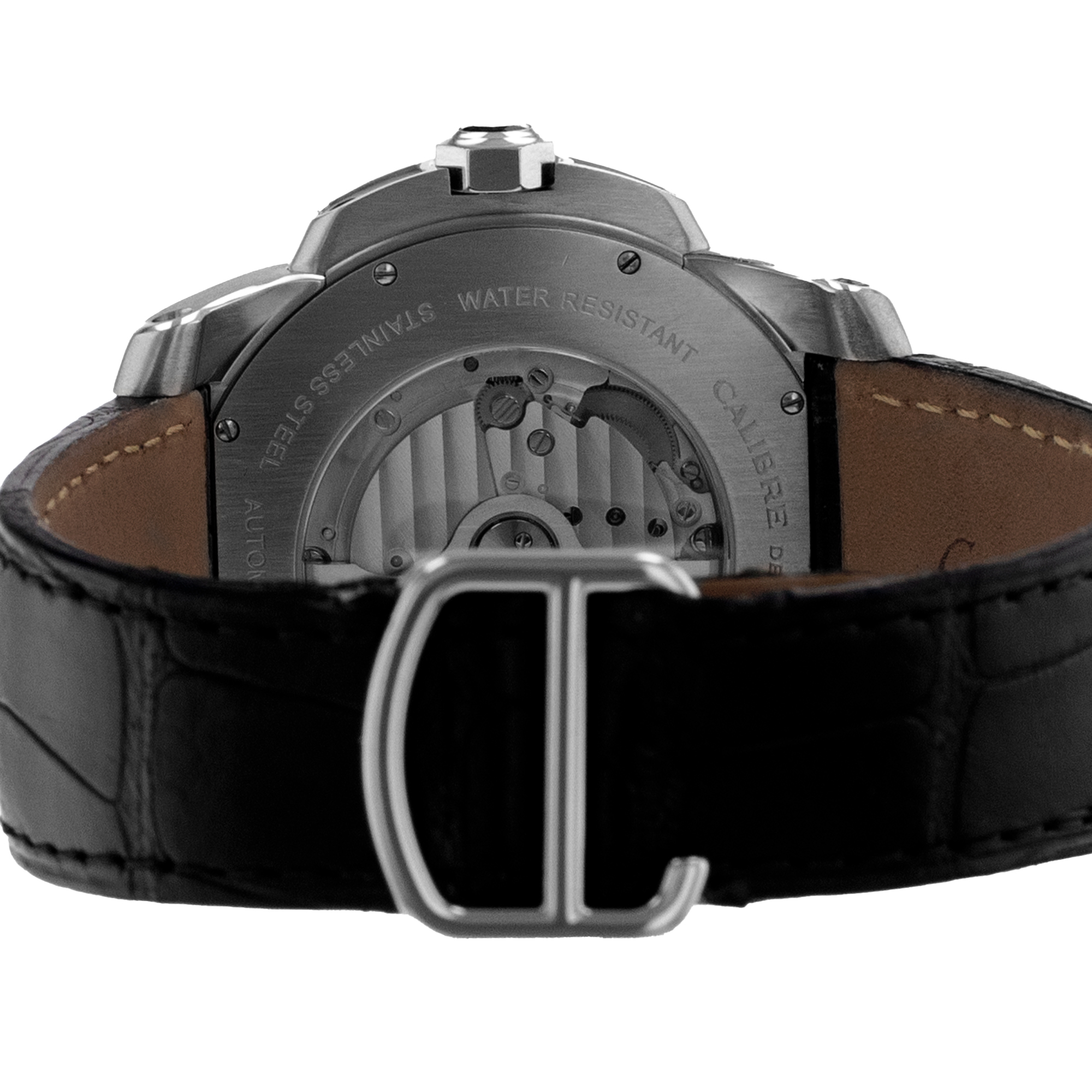 Cartier Calibre de Cartier W7100041 3389 42mm Black Roman Leather Mens Watch thumbnail 10