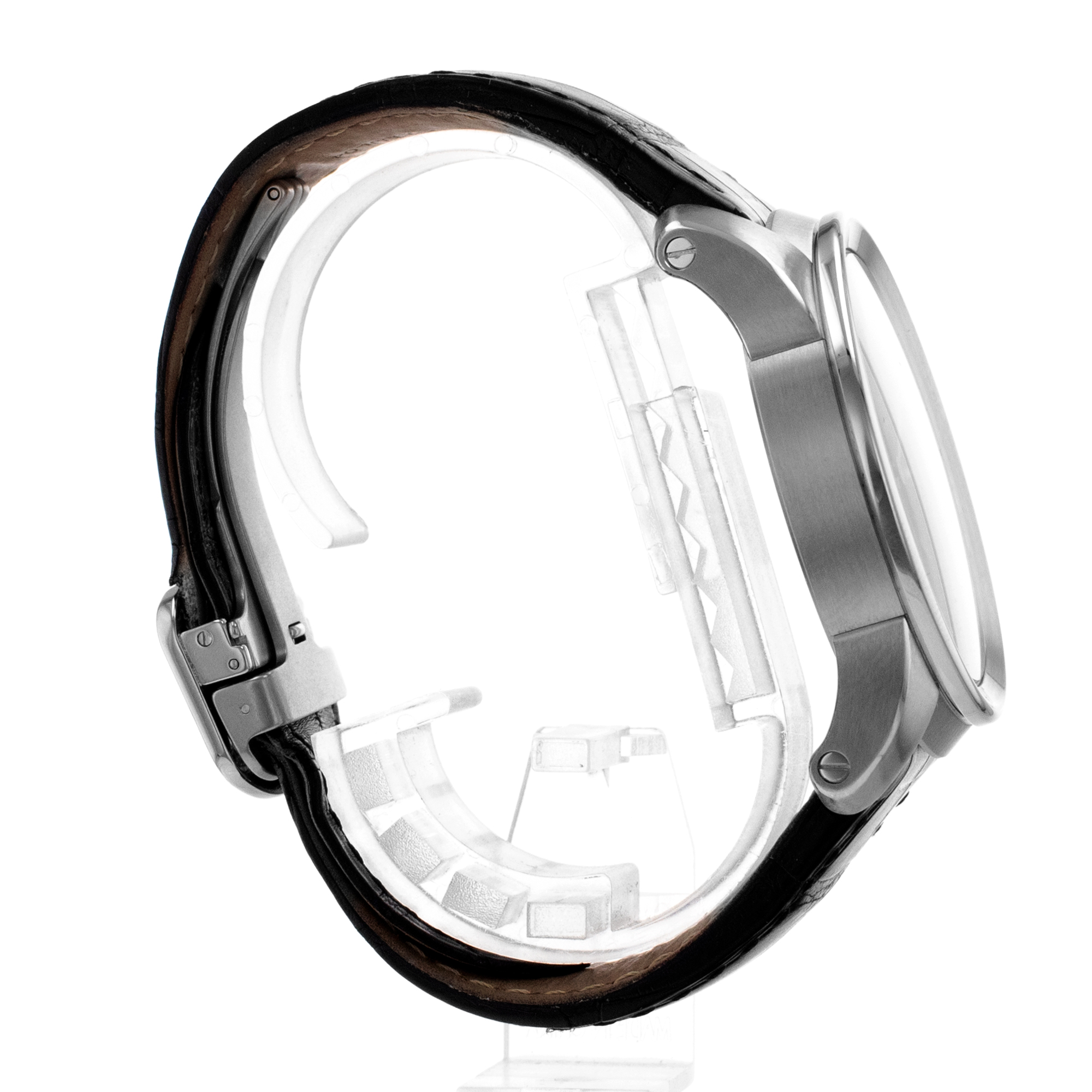 Cartier Calibre de Cartier W7100041 3389 42mm Black Roman Leather Mens Watch thumbnail 6