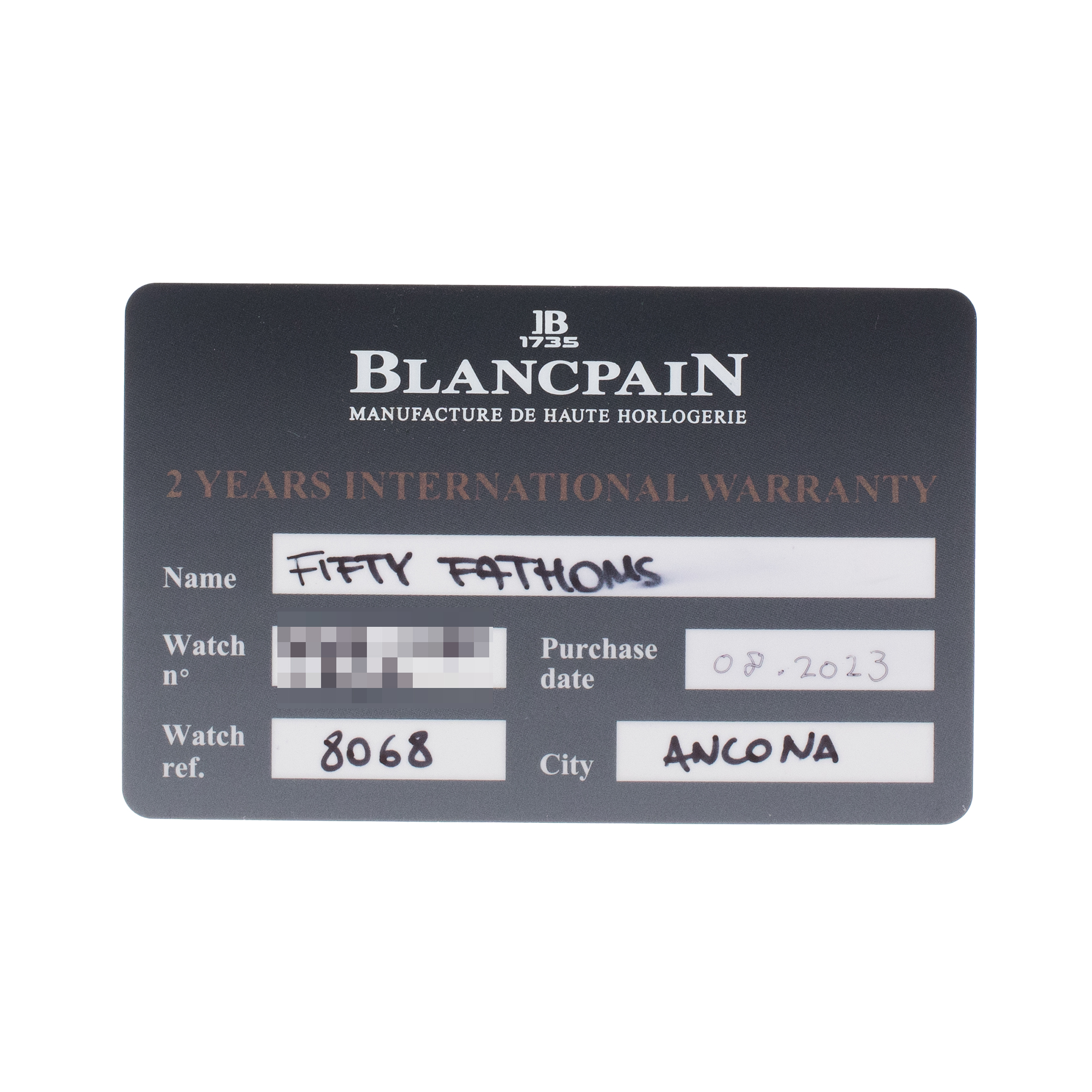Blancpain Fifty Fathoms 5015.1130-52A 45mm Black Ceramic Steel Mens Watch 2023 thumbnail 3