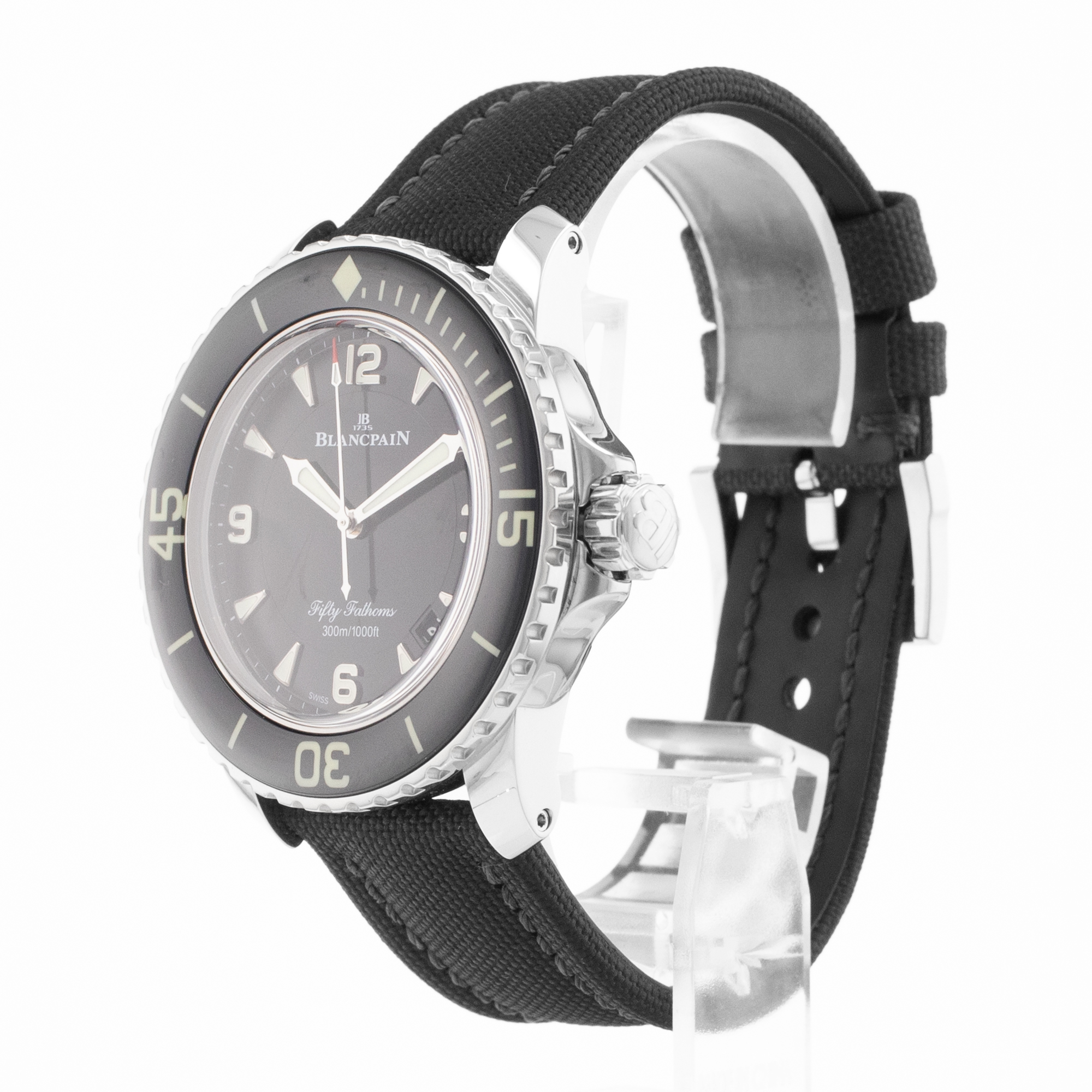 Blancpain Fifty Fathoms 5015.1130-52A 45mm Black Ceramic Steel Mens Watch 2023 thumbnail 5