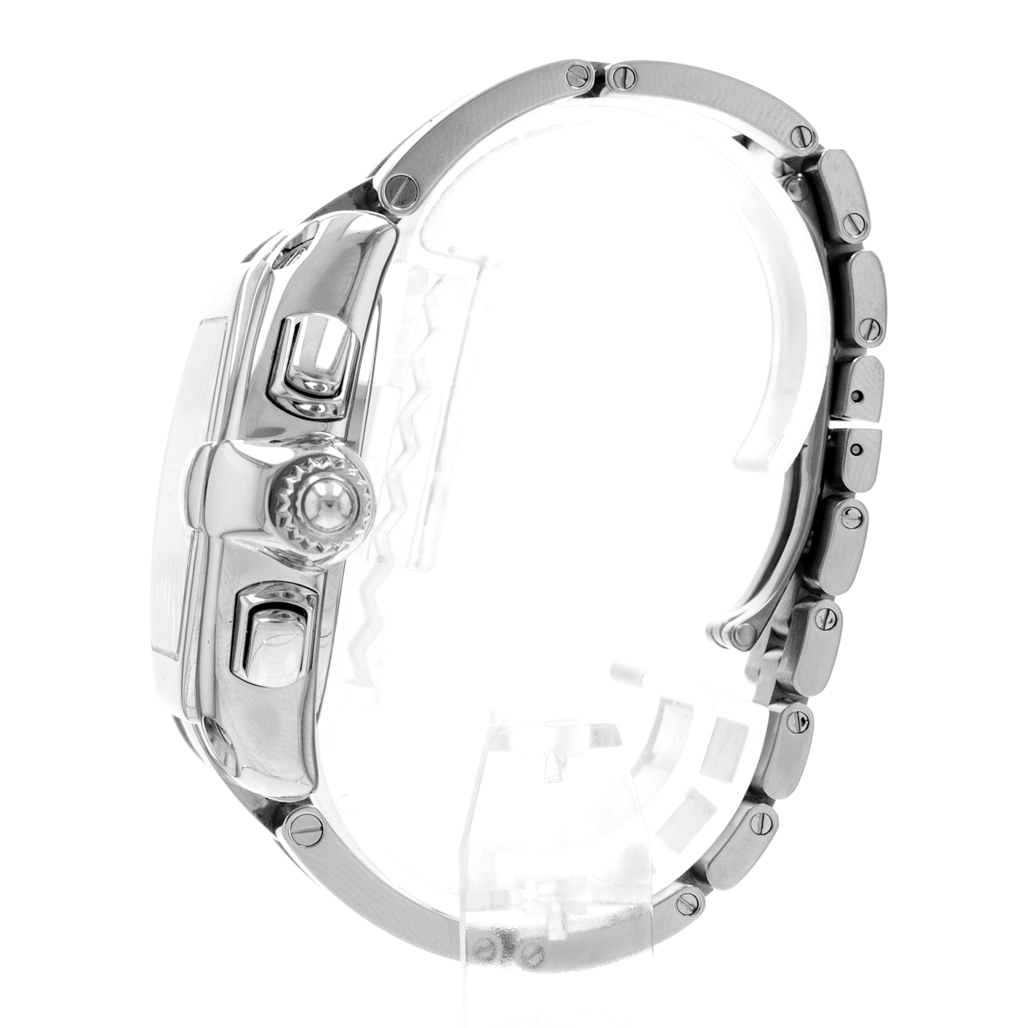 Cartier Roadster W62019X6 2618 43mm Silver Roman Chronograph Steel Mens Watch thumbnail 5