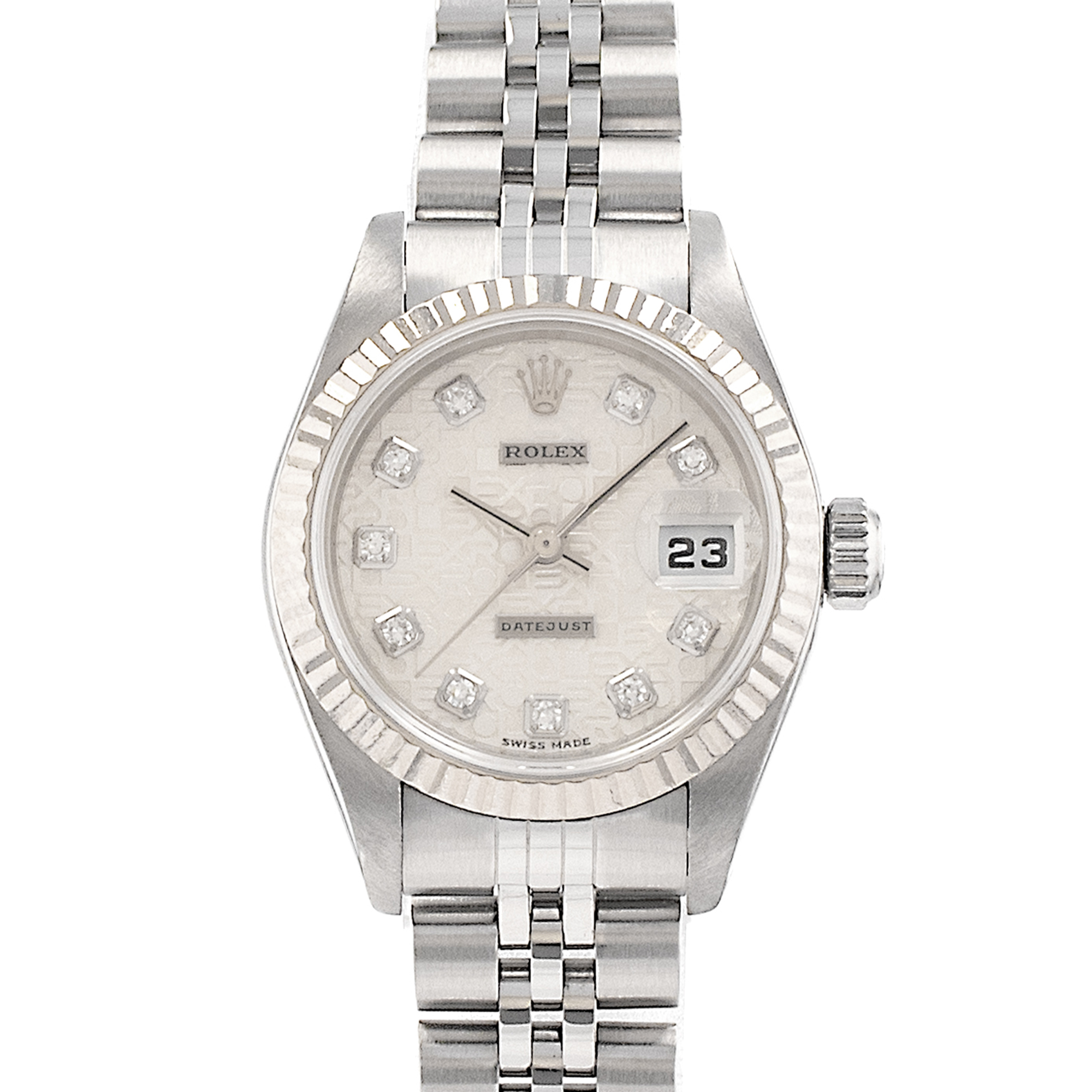 Rolex Datejust 26 79174 Factory Diamond Silver Jubilee Steel Ladies Watch 1999 thumbnail 1