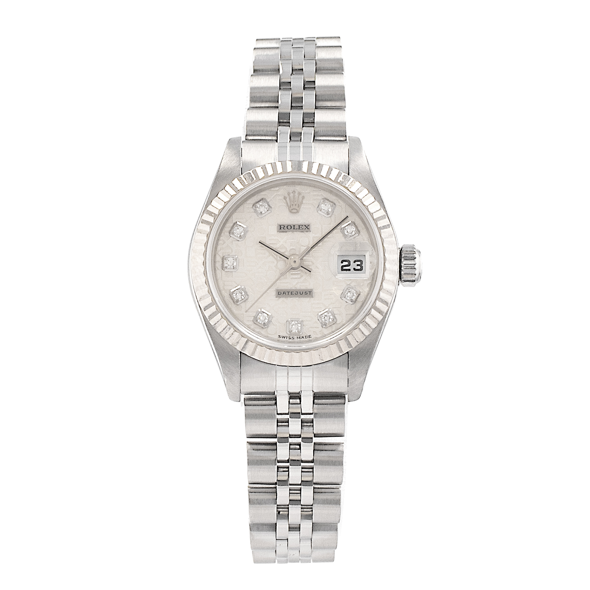 Rolex Datejust 26 79174 Factory Diamond Silver Jubilee Steel Ladies Watch 1999 thumbnail 2
