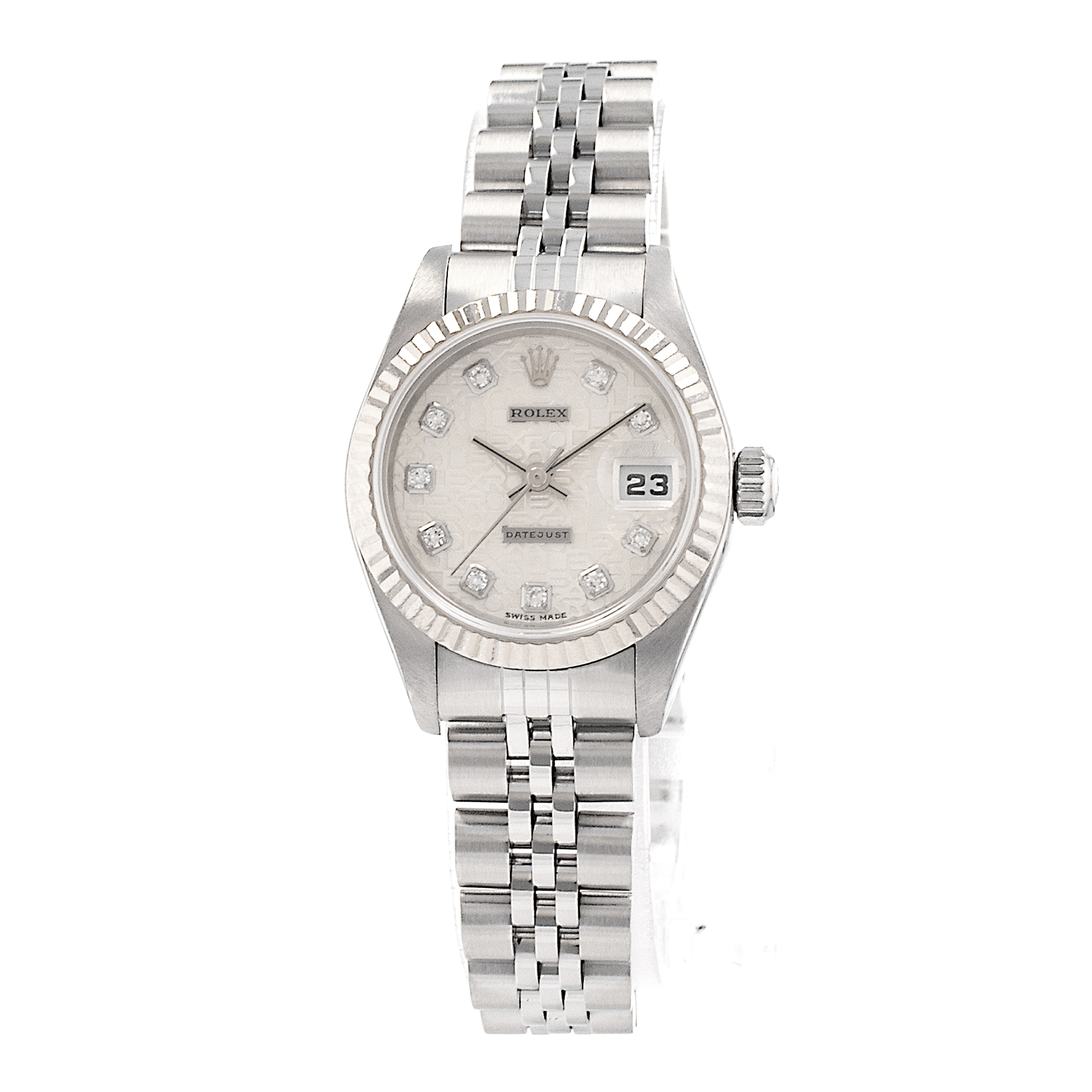 Rolex Datejust 26 79174 Factory Diamond Silver Jubilee Steel Ladies Watch 1999 thumbnail 3