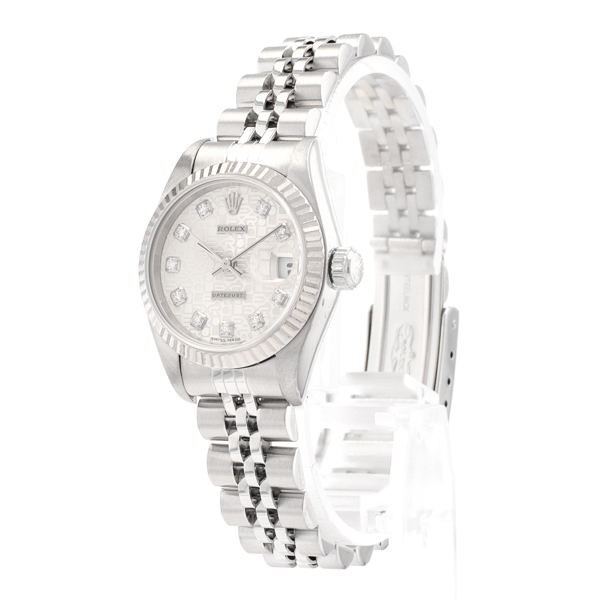 Rolex Datejust 26 79174 Factory Diamond Silver Jubilee Steel Ladies Watch 1999 thumbnail 4
