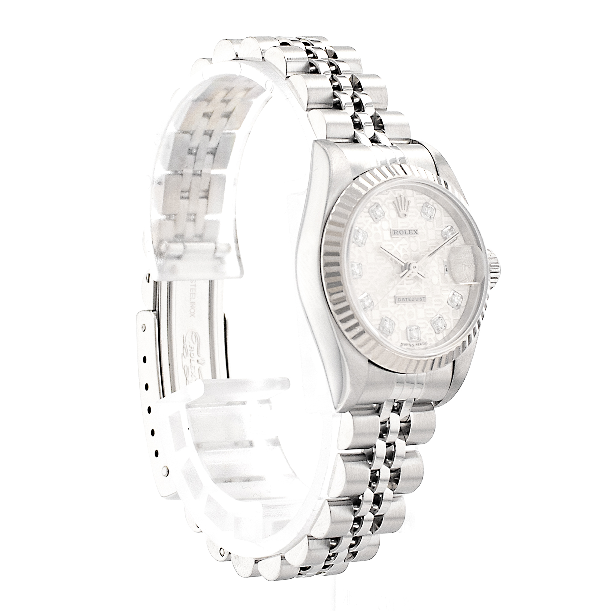 Rolex Datejust 26 79174 Factory Diamond Silver Jubilee Steel Ladies Watch 1999 thumbnail 7