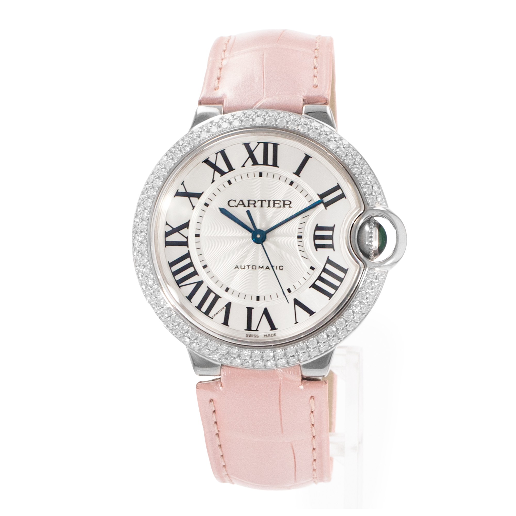 Cartier Ballon Bleu 36mm WE9006Z3 3004 Factory Diamond White Gold Ladies Watch thumbnail 4