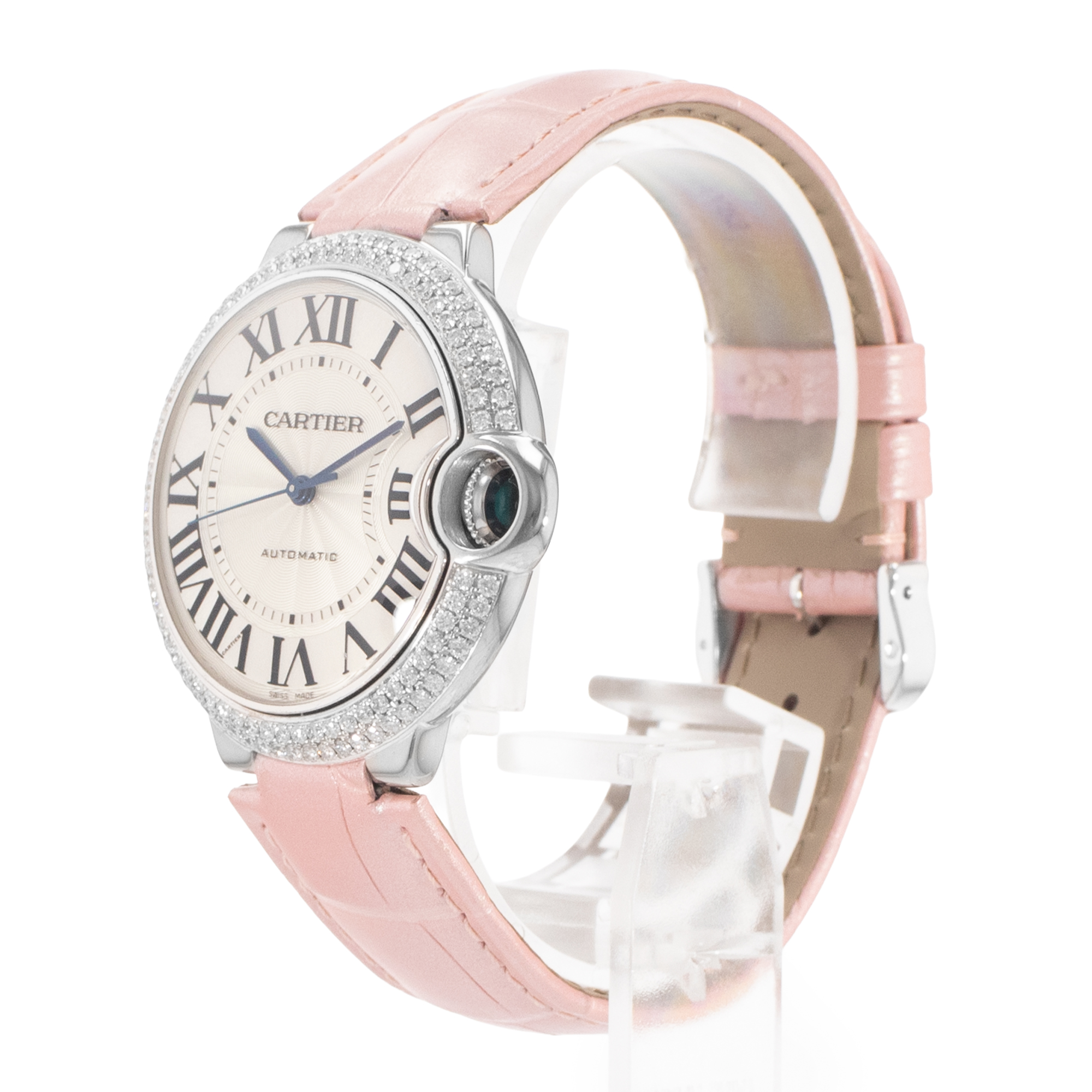 Cartier Ballon Bleu 36mm WE9006Z3 3004 Factory Diamond White Gold Ladies Watch thumbnail 5