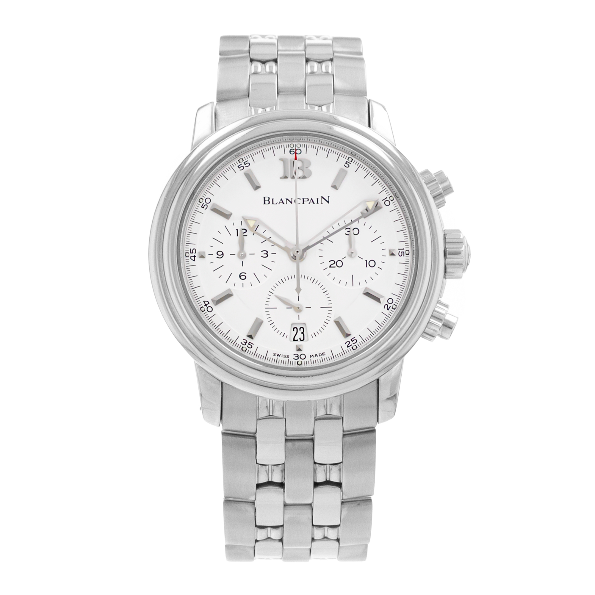 Blancpain Léman 2185-1127-11 38mm White Index Steel Chronograph Mens Watch thumbnail 2