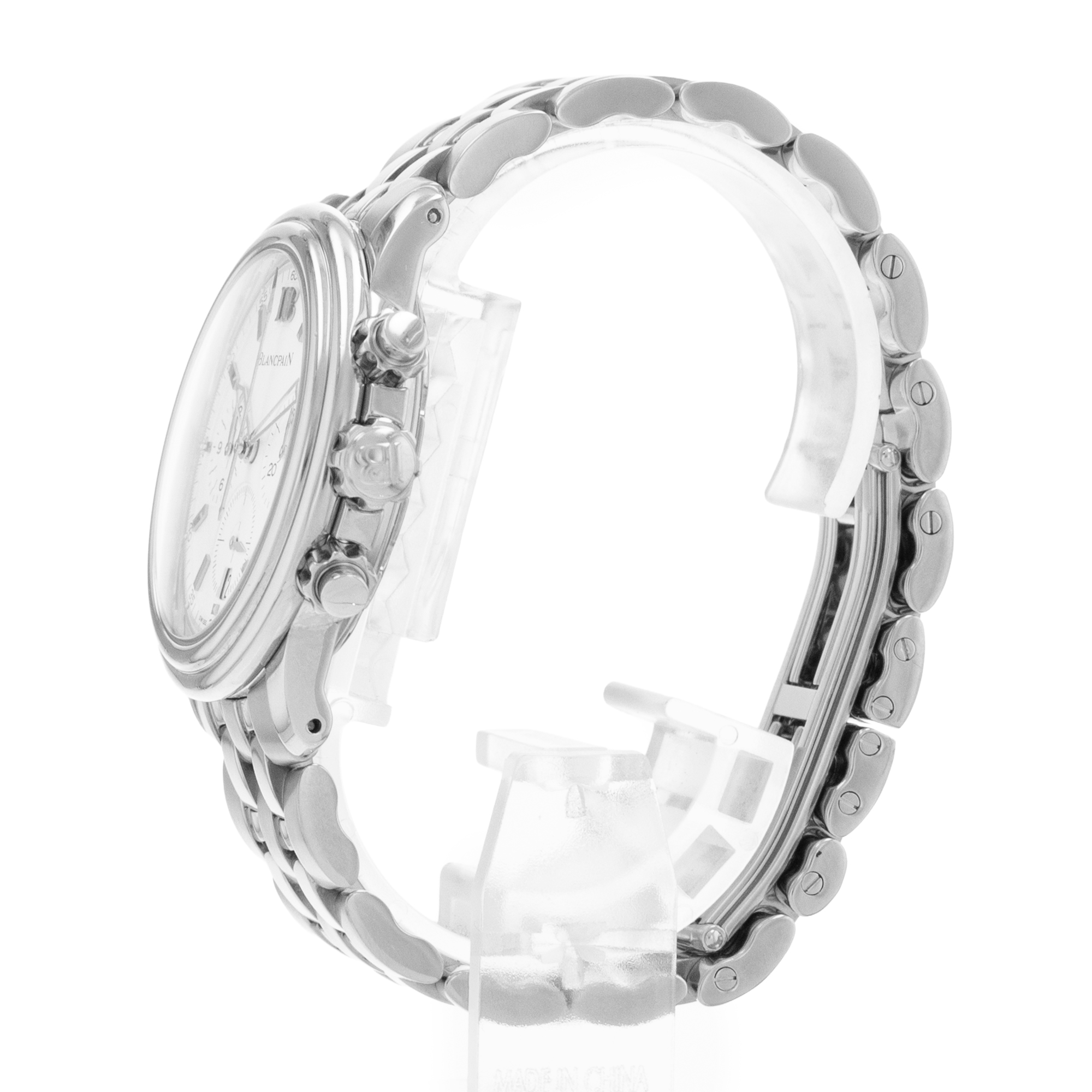 Blancpain Léman 2185-1127-11 38mm White Index Steel Chronograph Mens Watch thumbnail 5