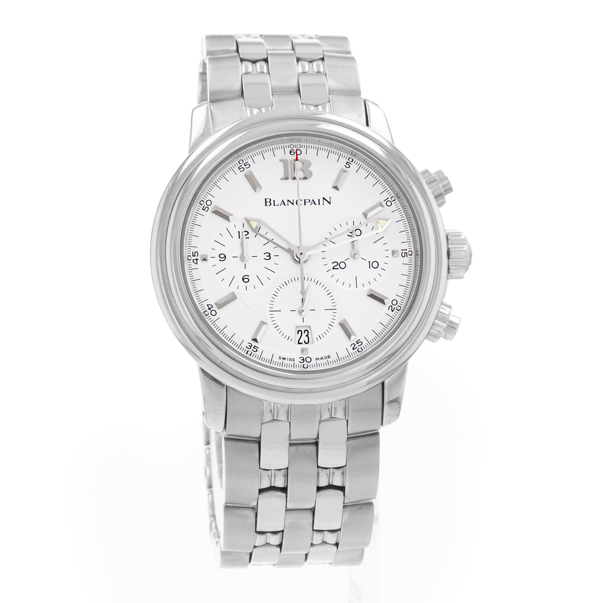 Blancpain Léman 2185-1127-11 38mm White Index Steel Chronograph Mens Watch thumbnail 8
