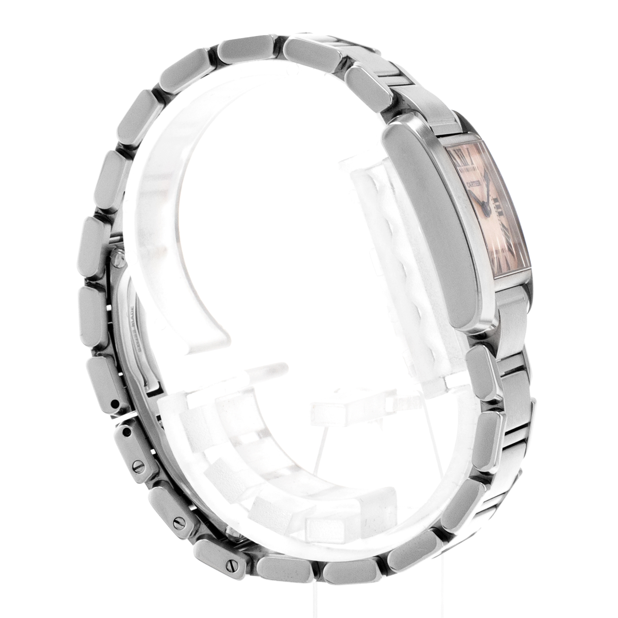 Cartier Tank Française W51028Q3 Pink Mother Of Pearl Steel Quartz Ladies Watch thumbnail 7
