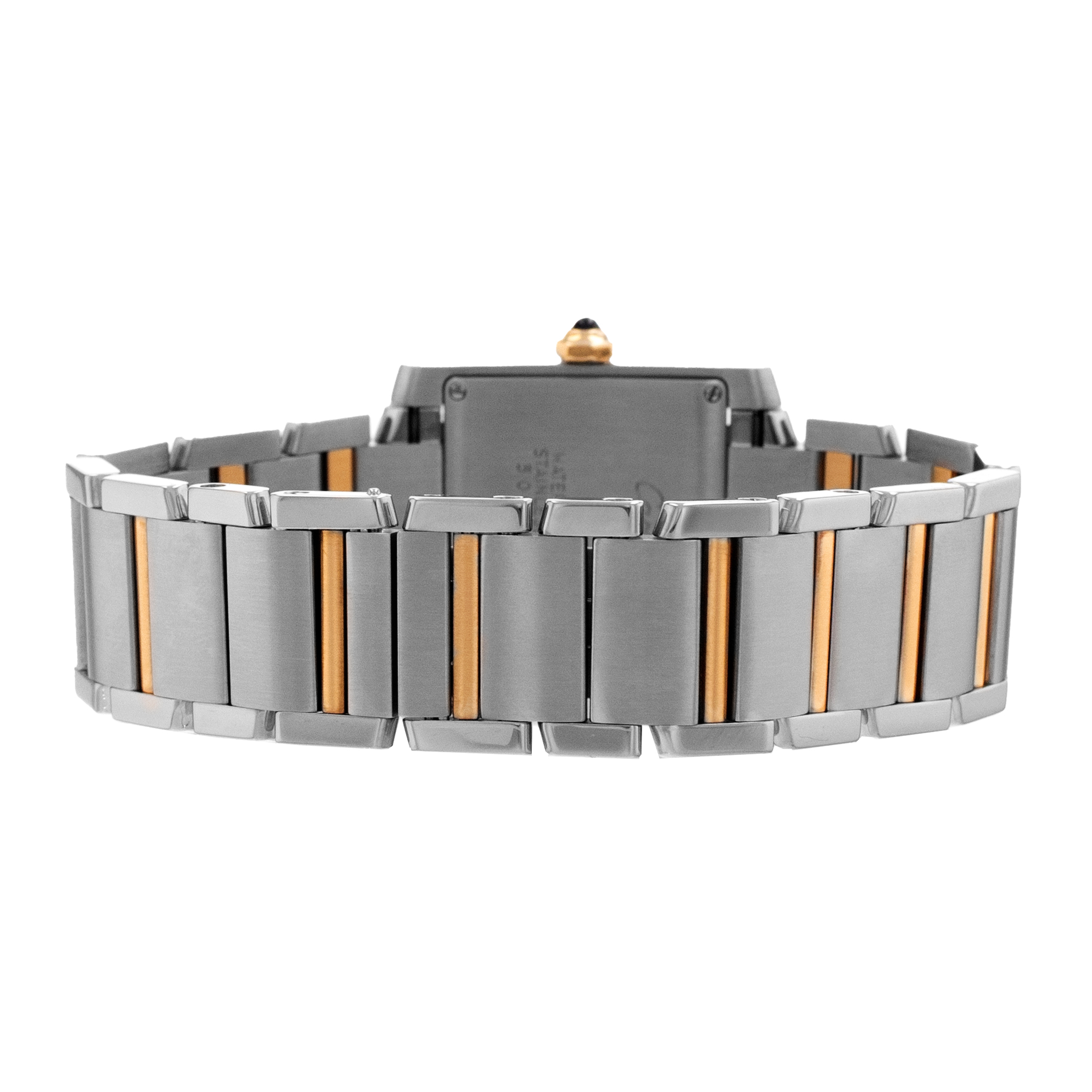 Cartier Tank Française W51012Q4 2465 25mm Steel Yellow Gold Quartz Men Watch thumbnail 10