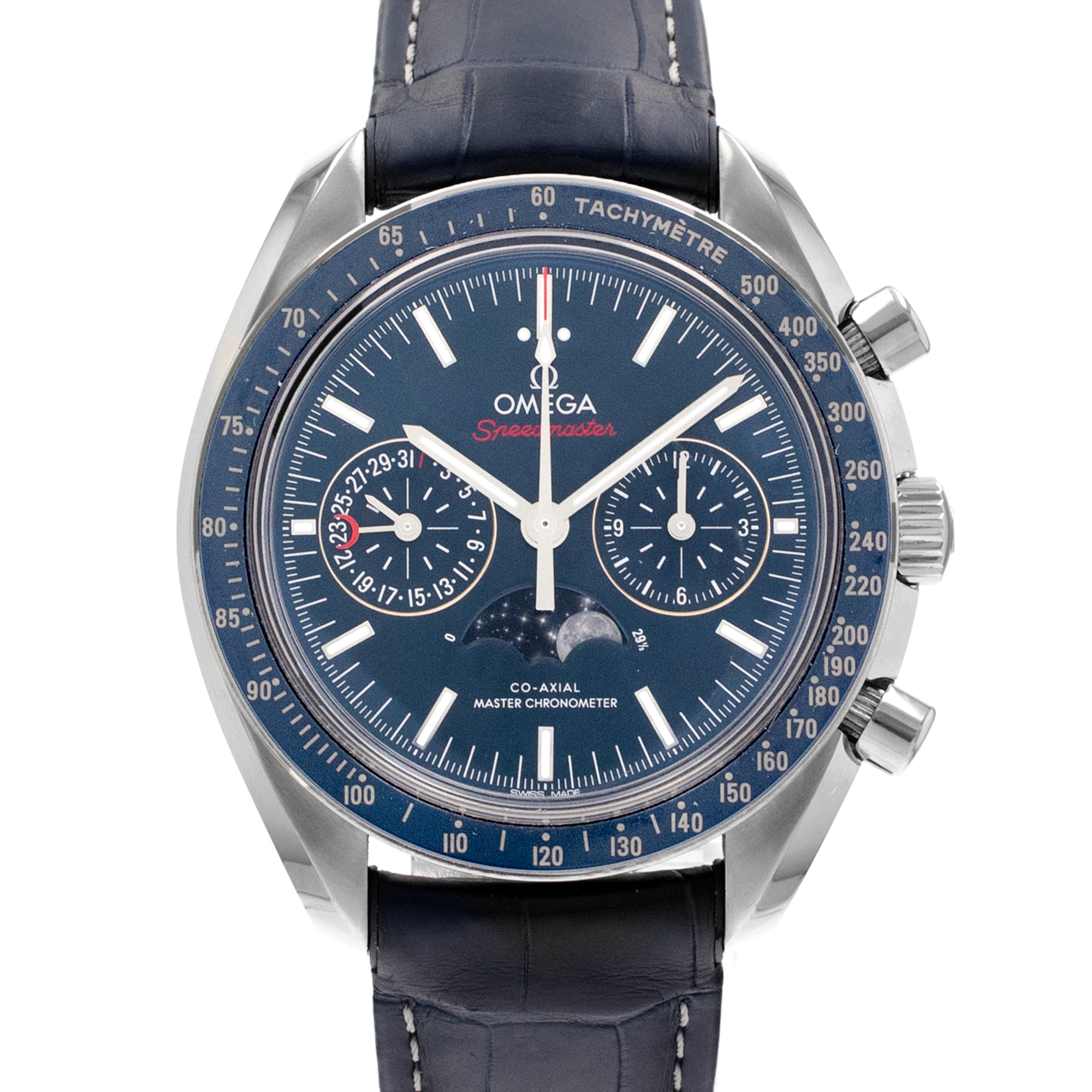Omega Speedmaster 304.33.44.52.03.001 Blue Moonphase Chronograph Mens Watch 2017 thumbnail 1