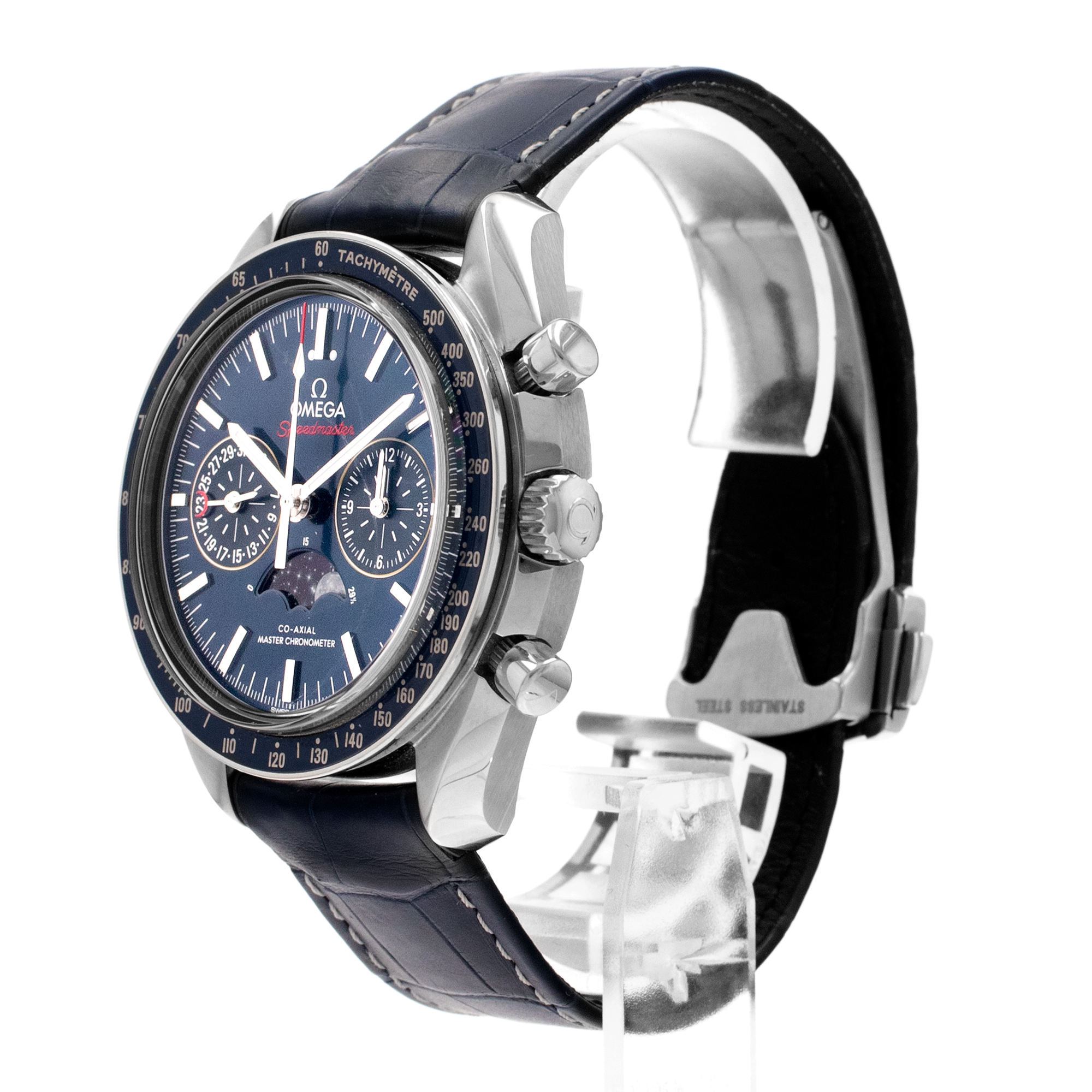 Omega Speedmaster 304.33.44.52.03.001 Blue Moonphase Chronograph Mens Watch 2017 thumbnail 5