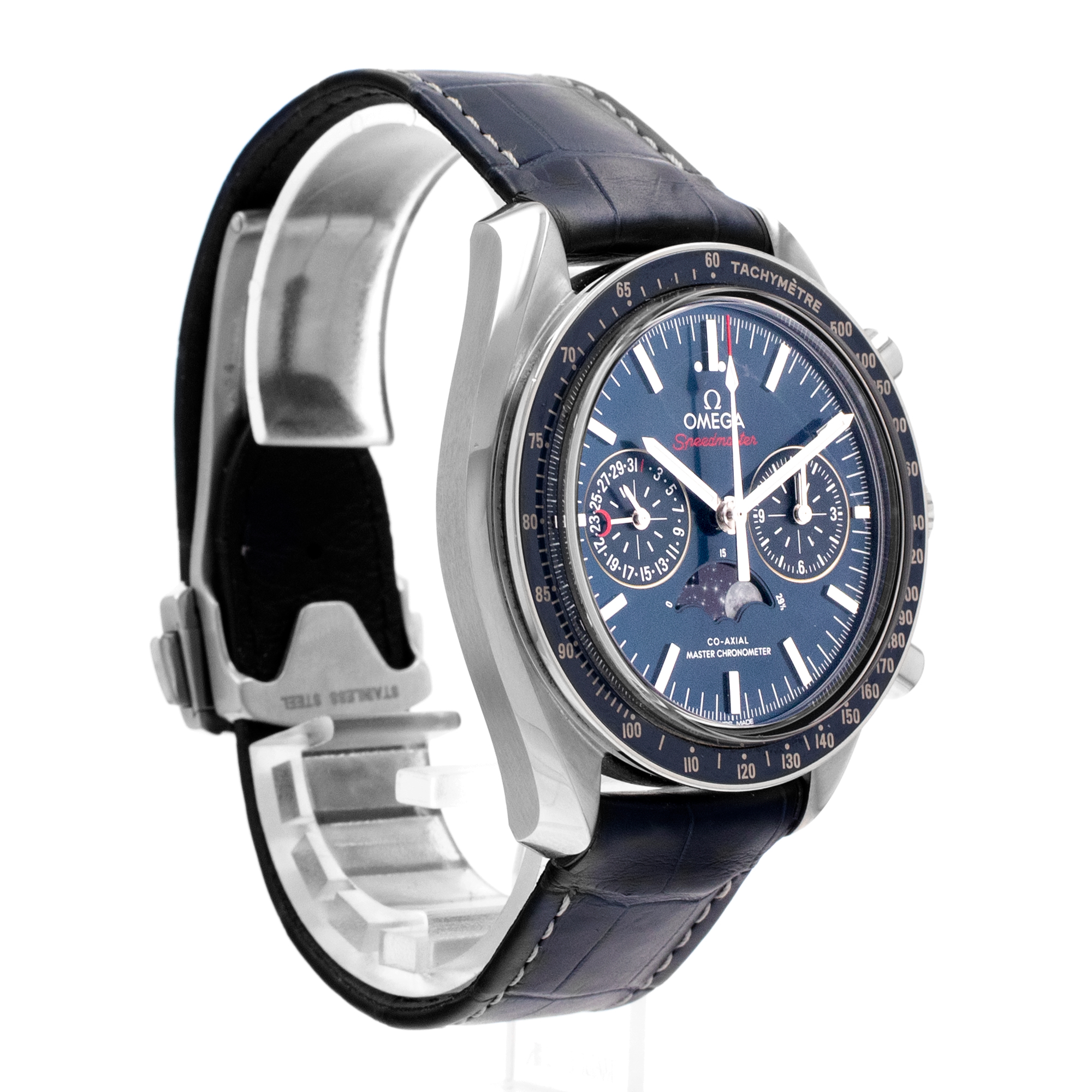 Omega Speedmaster 304.33.44.52.03.001 Blue Moonphase Chronograph Mens Watch 2017 thumbnail 8