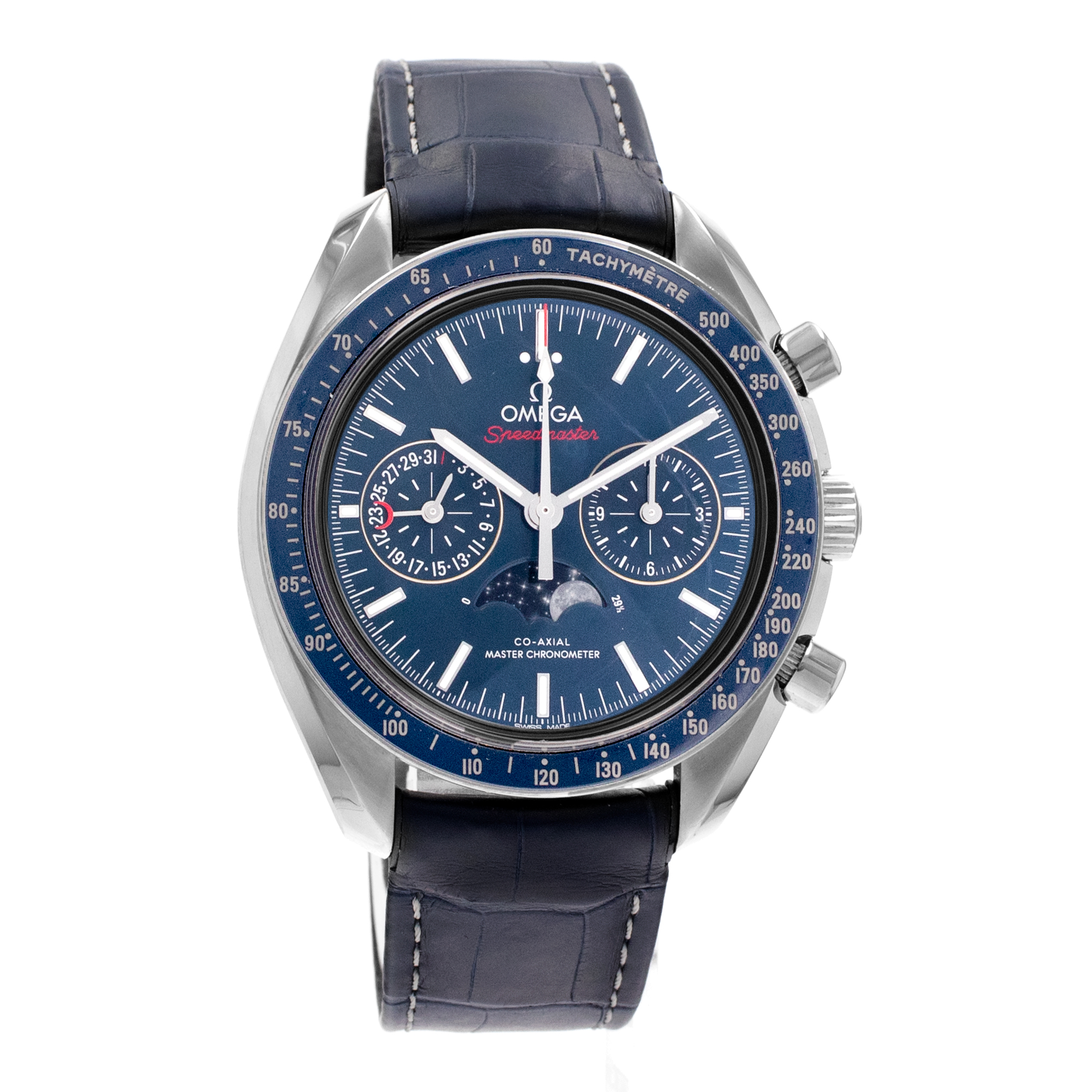 Omega Speedmaster 304.33.44.52.03.001 Blue Moonphase Chronograph Mens Watch 2017 thumbnail 9