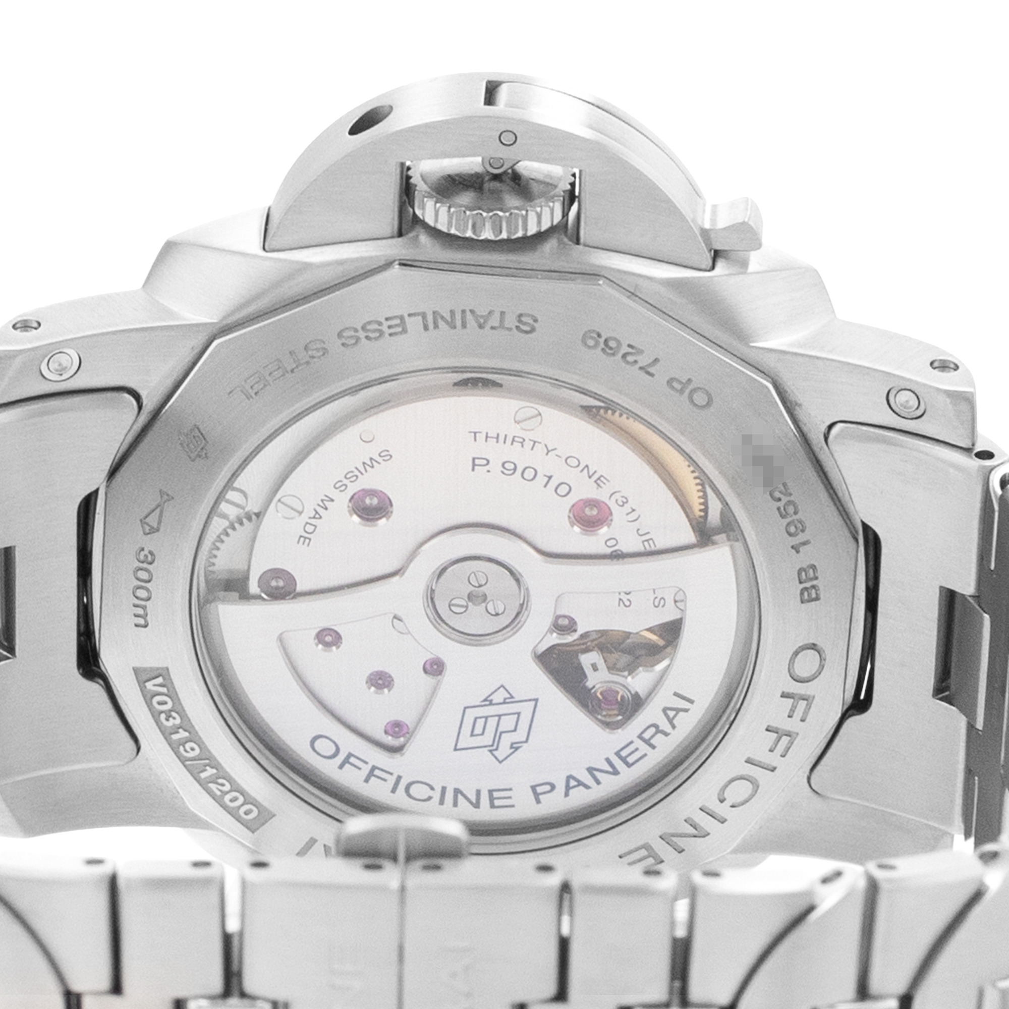 Panerai Luminor Marina PAM01058 44mm Blue Arabic Steel Automatic Mens Watch 2019 thumbnail 10