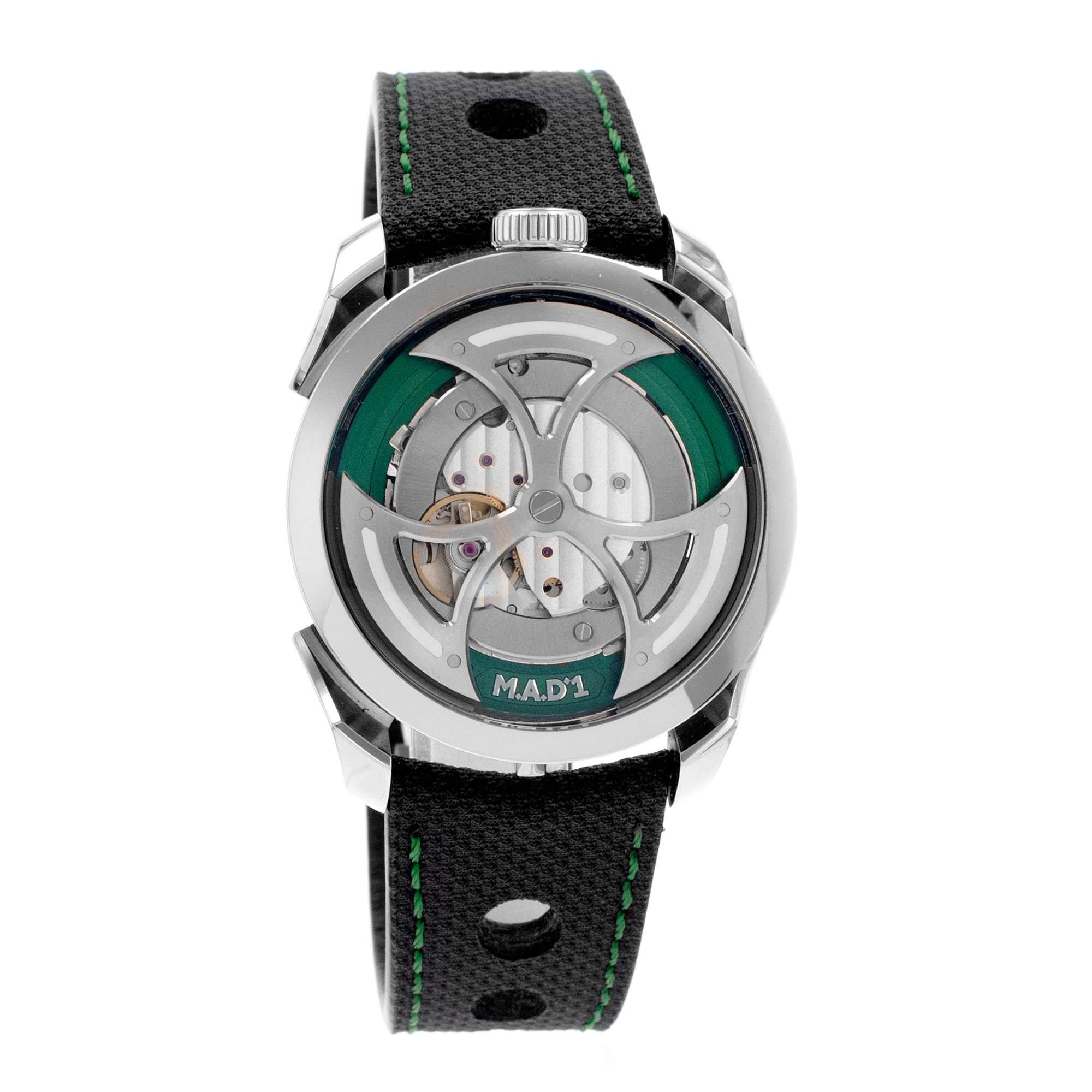 Mb&f MAD Editions M.A.D.1 42mm Green Edition Skeleton Steel Mens Watch 2023 thumbnail 8