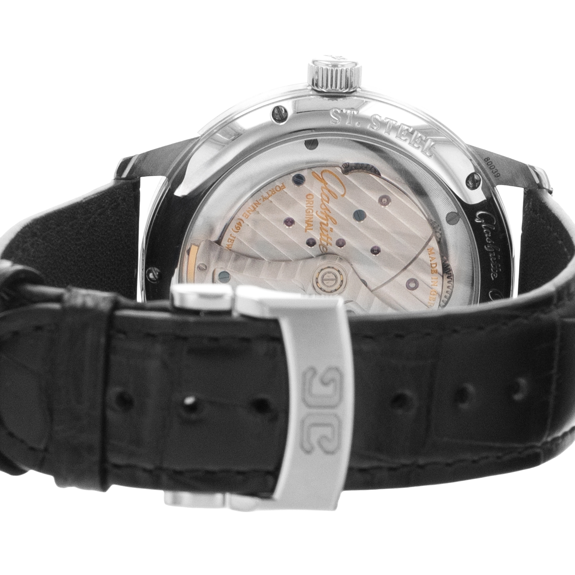 Glashutte Original PanoMaticInverse 1-91-02-02-02-30 42mm Silver Dial Mens Watch thumbnail 10