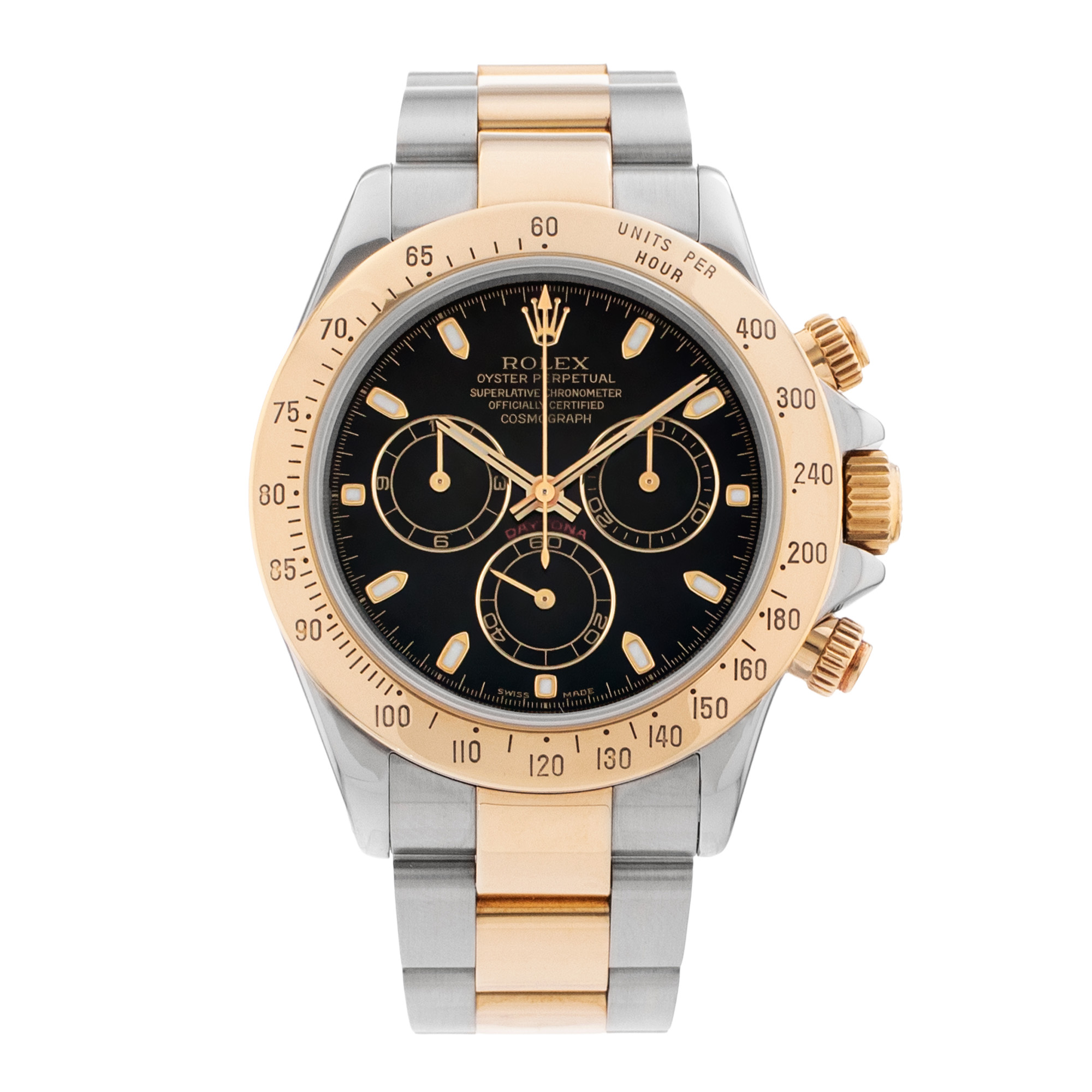 Rolex Daytona 116523 40mm Black Index Steel Gold Chronogrpah Mens Watch thumbnail 2