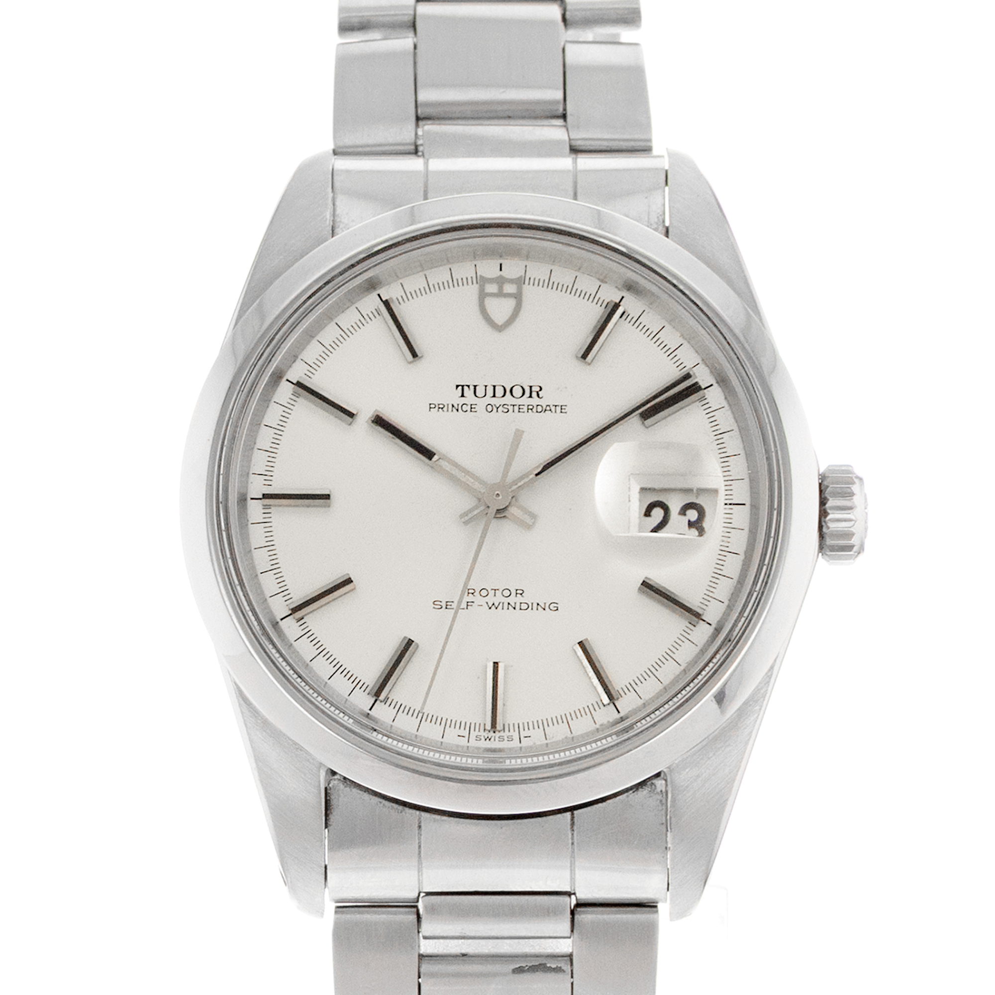 Tudor Prince Oysterdate 7024/0 Jumbo Silver Index Vintage Steel Mens Watch 1972 thumbnail 1