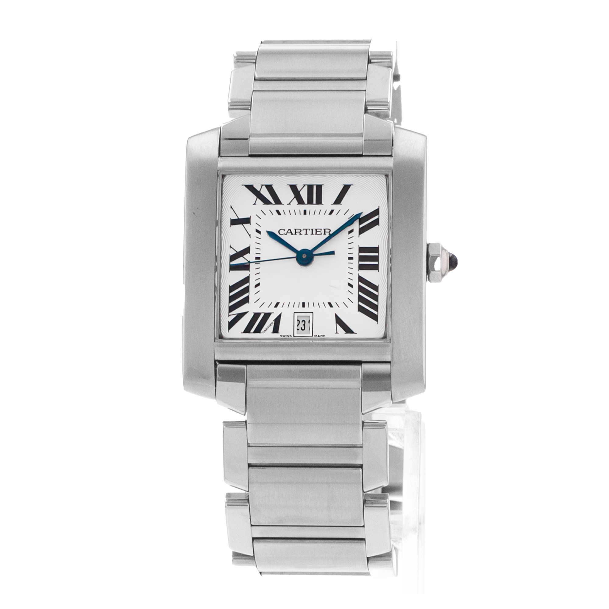 Cartier Tank Française W51002Q3 2302 28mm Silver Roman Steel Automatic Ladies Watch thumbnail 4