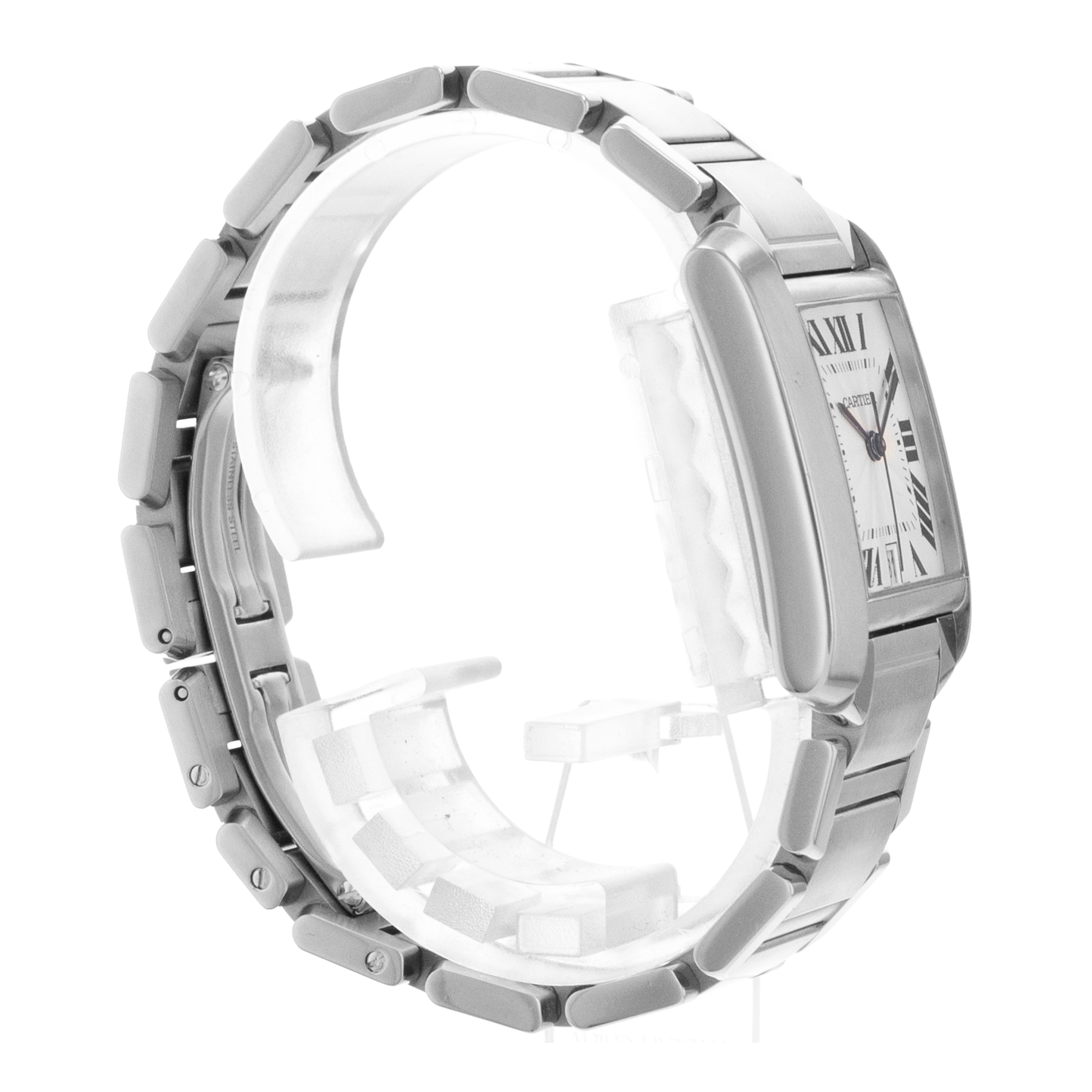 Cartier Tank Française W51002Q3 2302 28mm Silver Roman Steel Automatic Ladies Watch thumbnail 7
