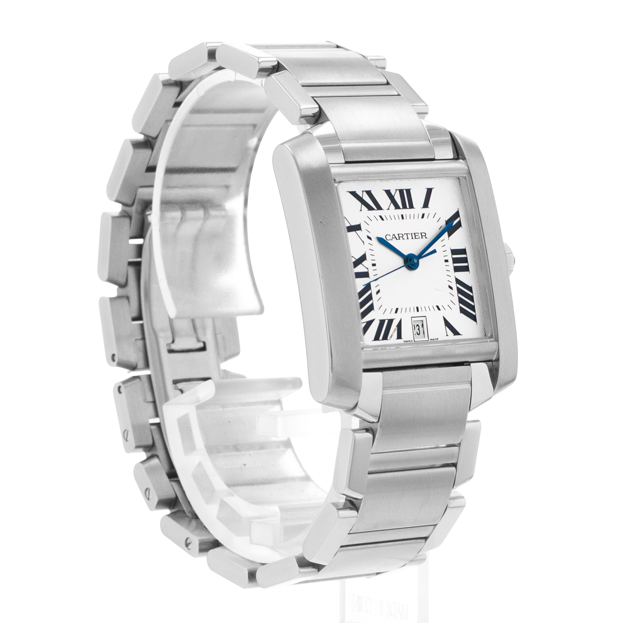 Cartier Tank Française W51002Q3 2302 28mm Silver Roman Steel Automatic Ladies Watch thumbnail 8