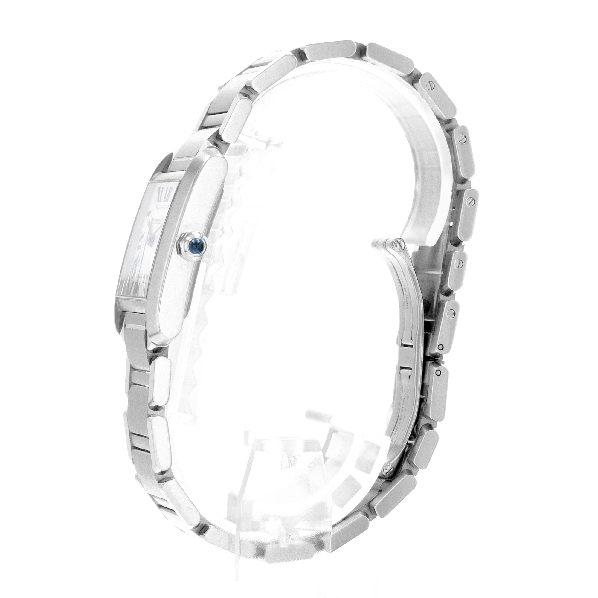 Cartier Tank Française W51002Q3 2302 28mm Silver Roman Steel Ladies Watch thumbnail 5