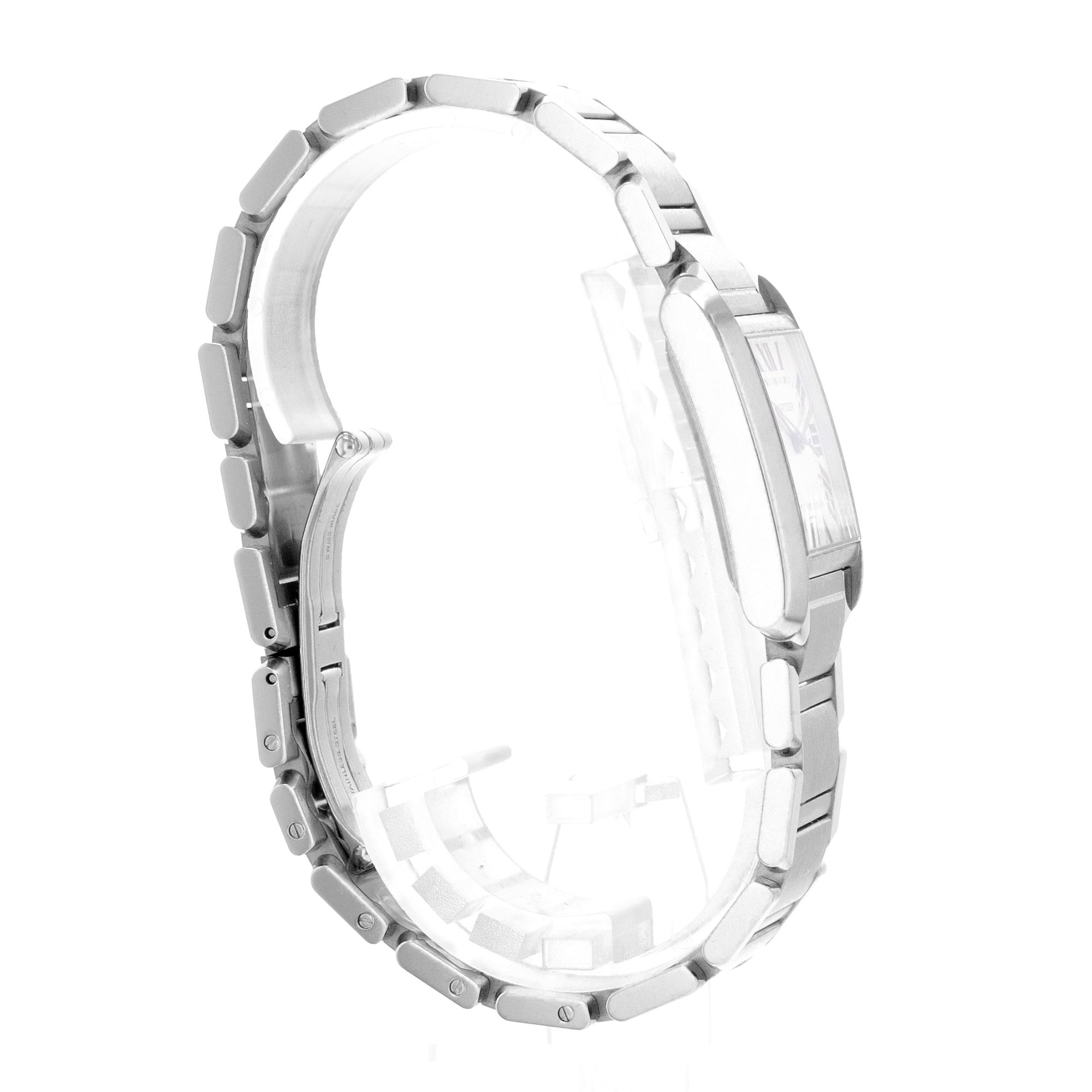 Cartier Tank Française W51002Q3 2302 28mm Silver Roman Steel Ladies Watch thumbnail 6