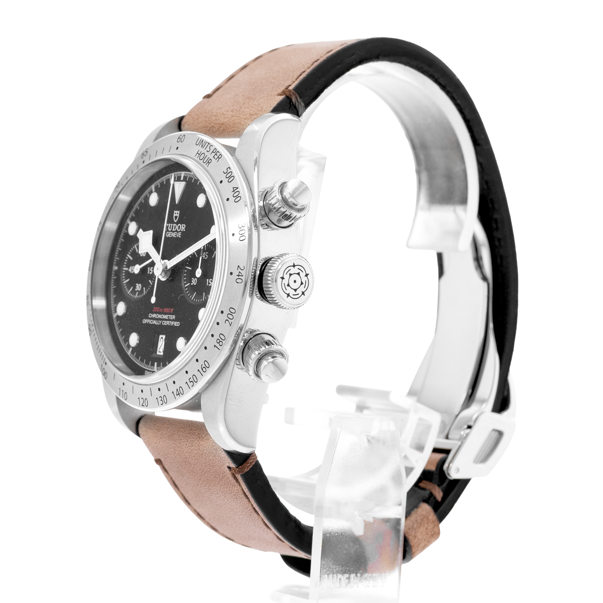 Tudor Black Bay 79350 41mm Chronograph Steel Black Mens Watch Box & Card 2022 thumbnail 5