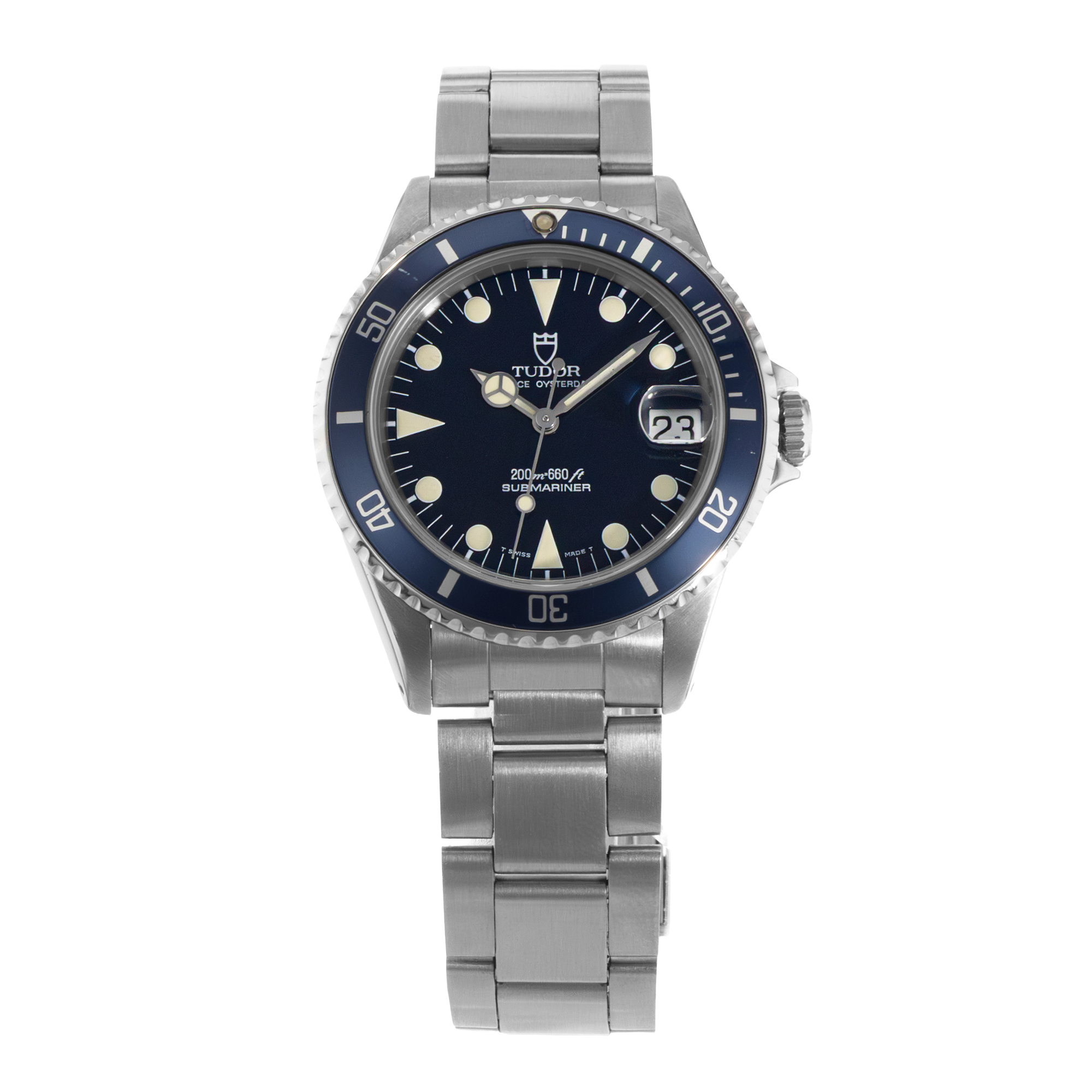 Tudor Submariner 75090 36mm Blue Vintage Steel Oyster Automatic Mens Watch thumbnail 2