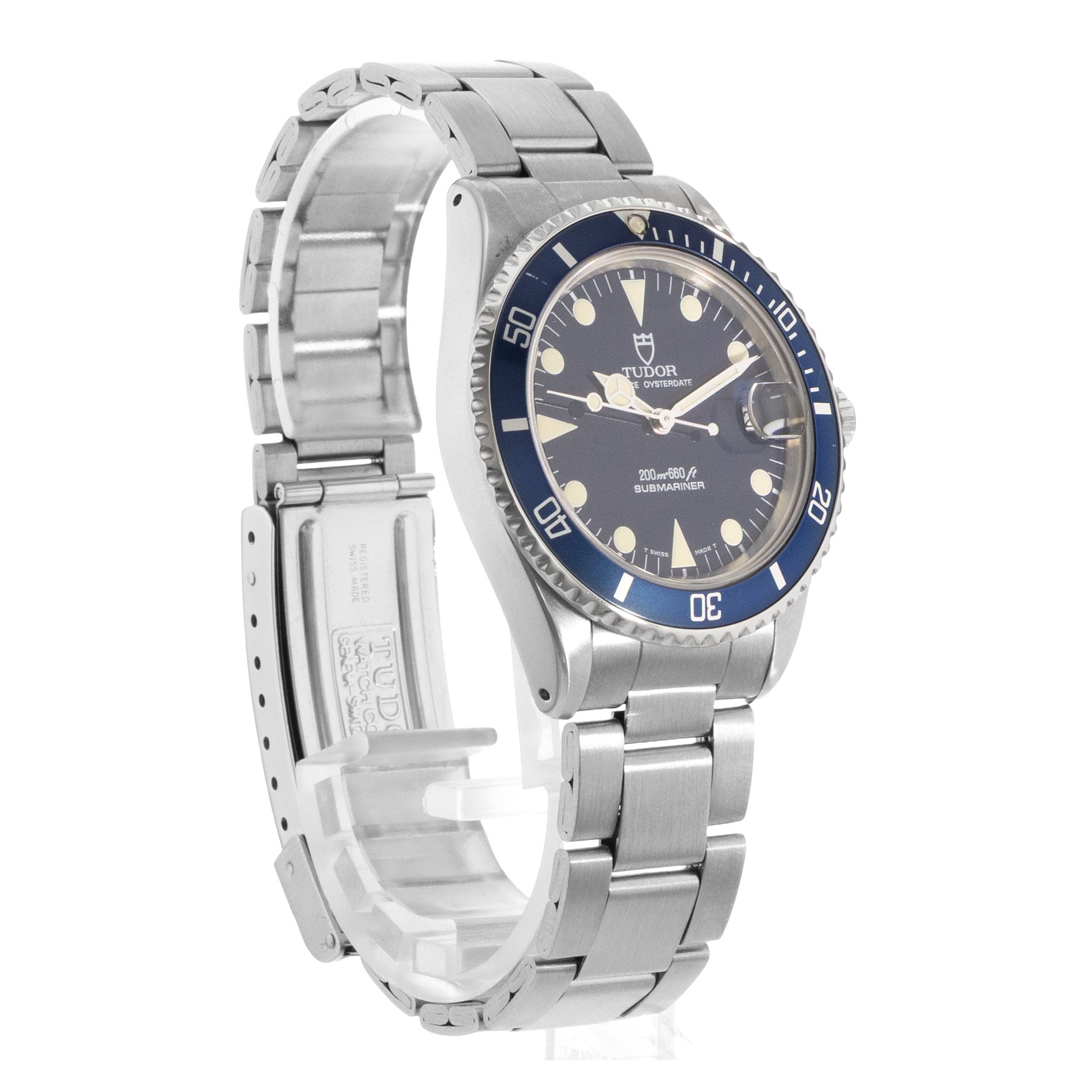 Tudor Submariner 75090 36mm Blue Vintage Steel Oyster Automatic Mens Watch thumbnail 7