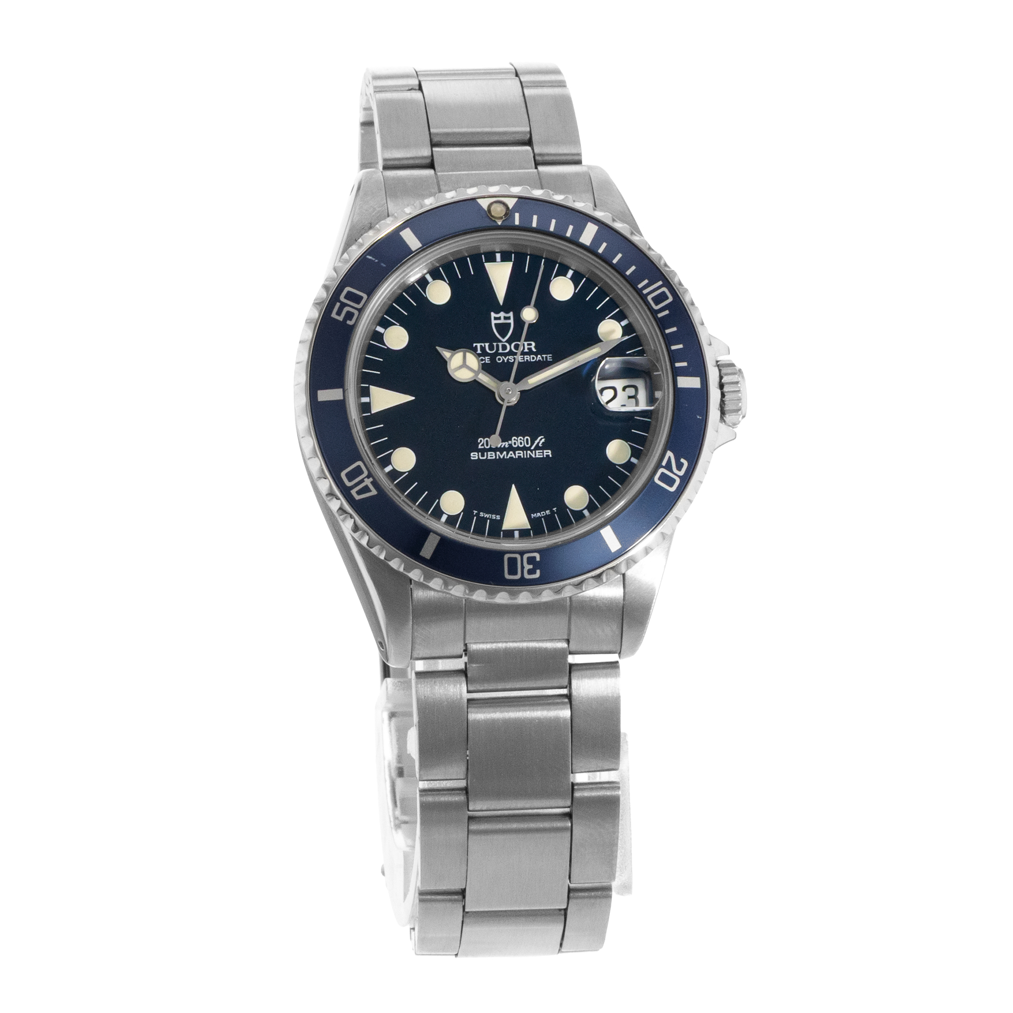 Tudor Submariner 75090 36mm Blue Vintage Steel Oyster Automatic Mens Watch thumbnail 8