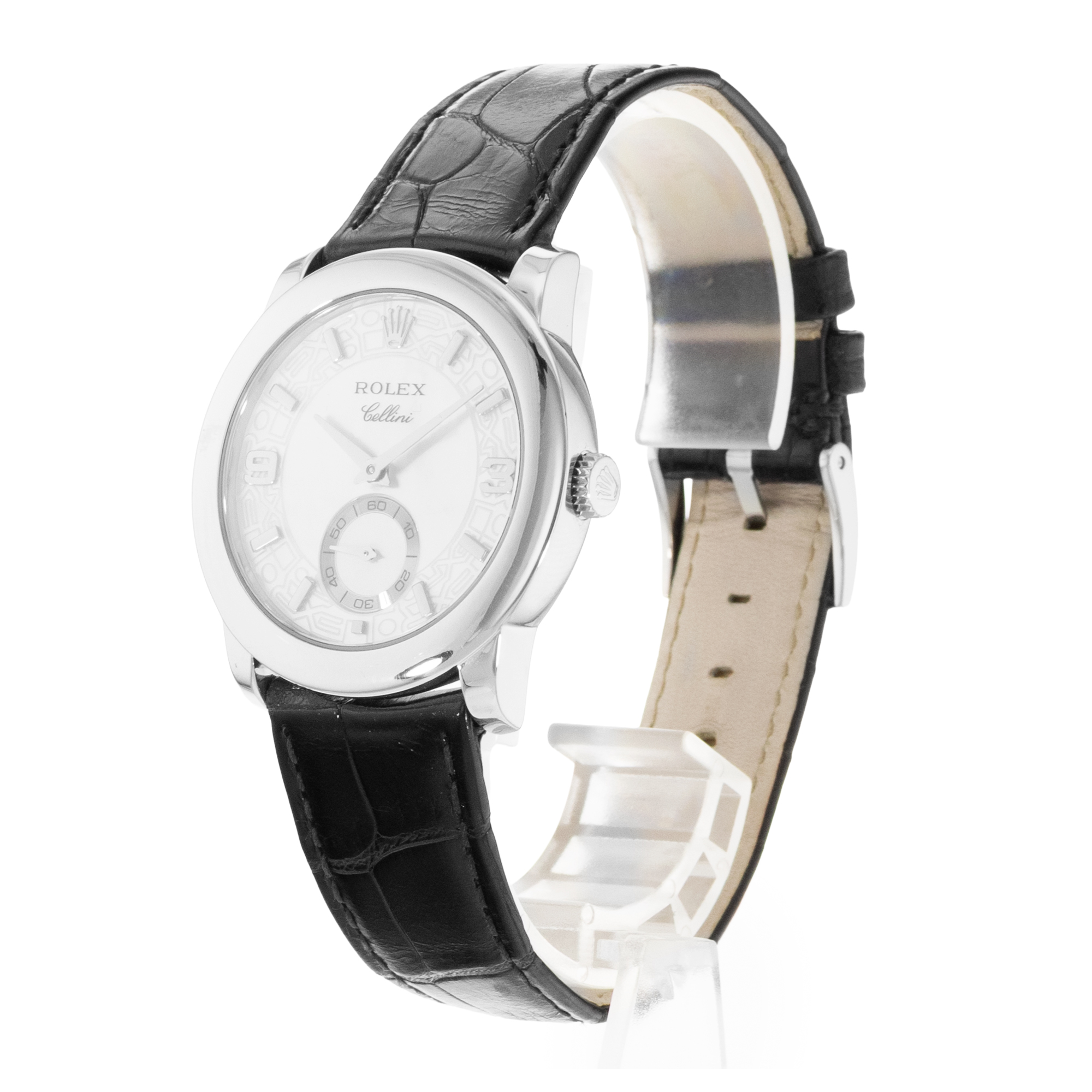 Rolex Cellini 5240 35mm Plattinum Mother of Pearl Manual Winding Mens Watch thumbnail 4