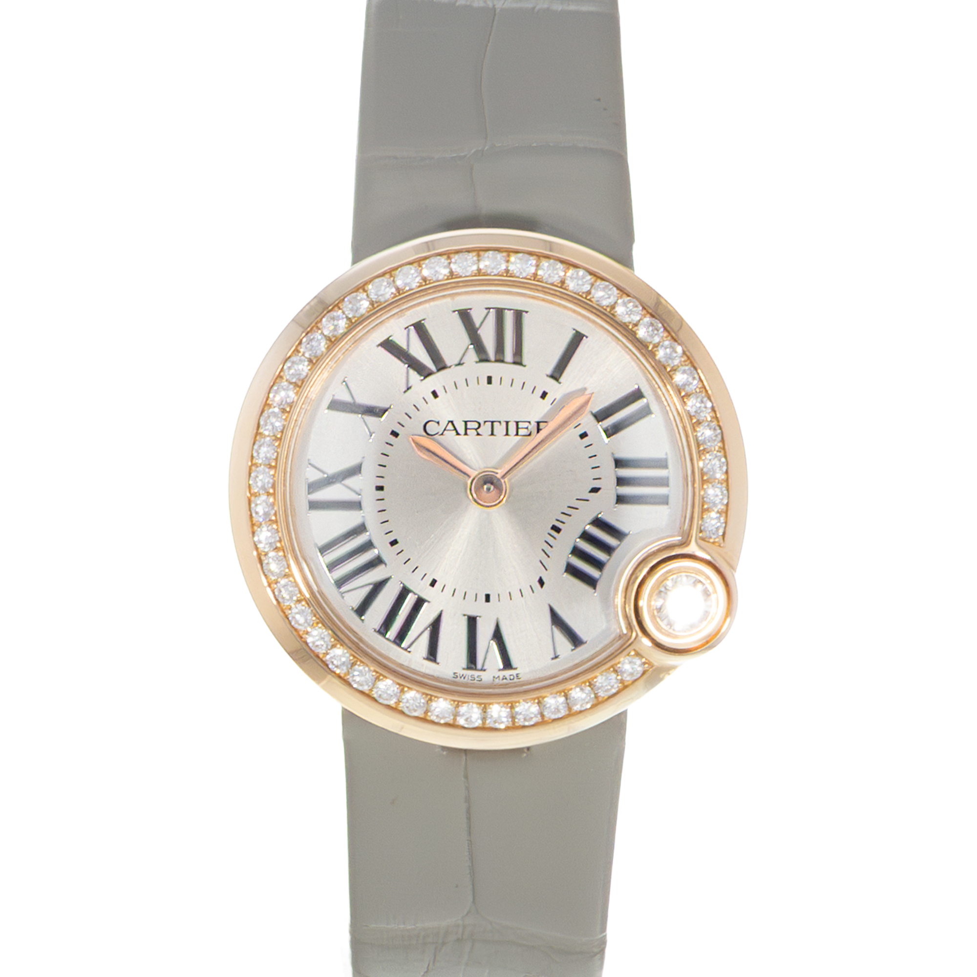 Cartier Ballon Blanc WJBL0008 4171 30mm Diamond Silver Gold Ladies Watch 2013 thumbnail 1