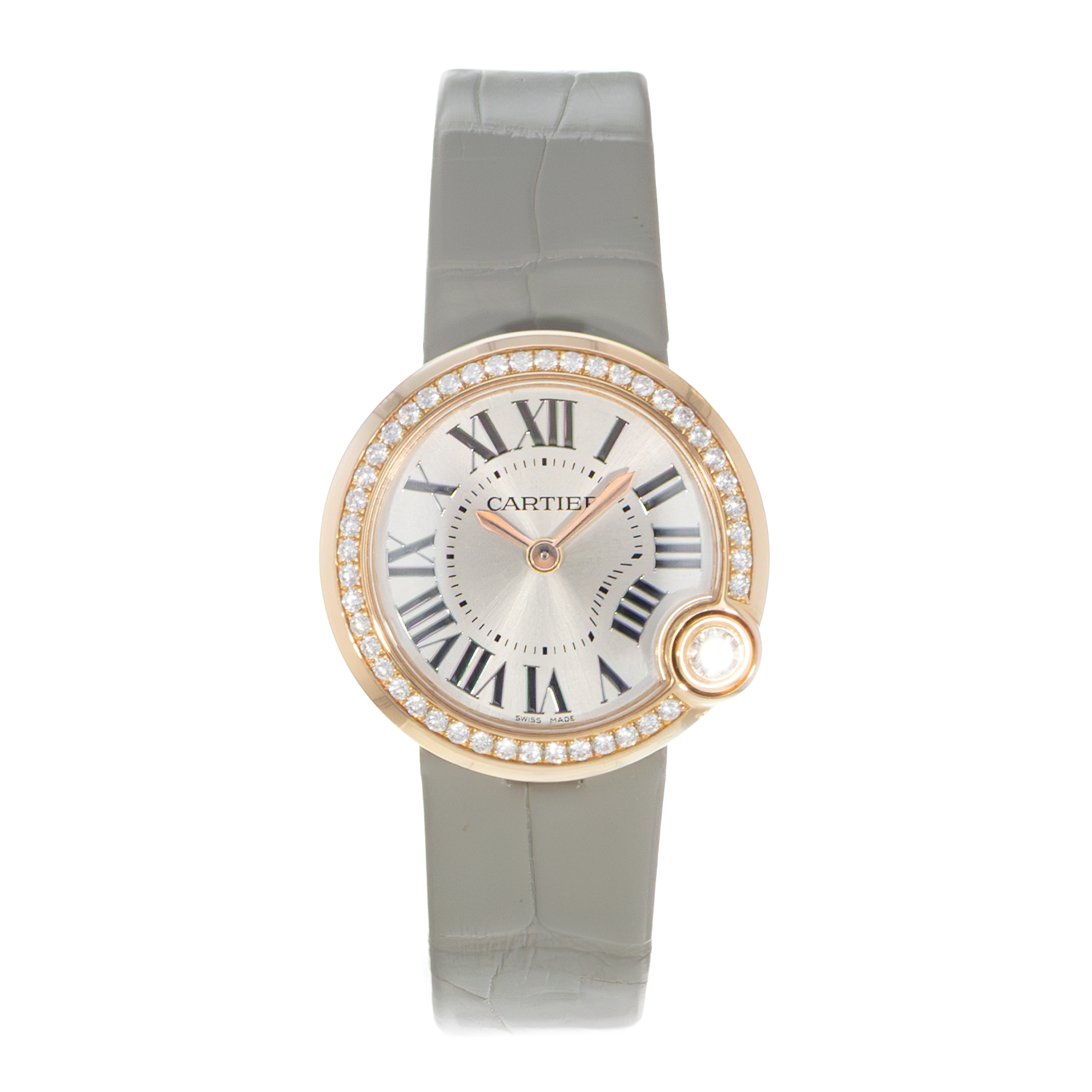Cartier Ballon Blanc WJBL0008 4171 30mm Diamond Silver Gold Ladies Watch 2013 thumbnail 2