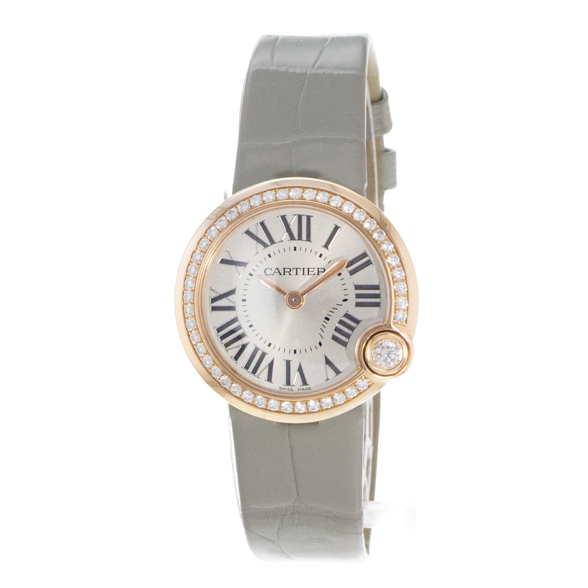 Cartier Ballon Blanc WJBL0008 4171 30mm Diamond Silver Gold Ladies Watch 2013 thumbnail 3